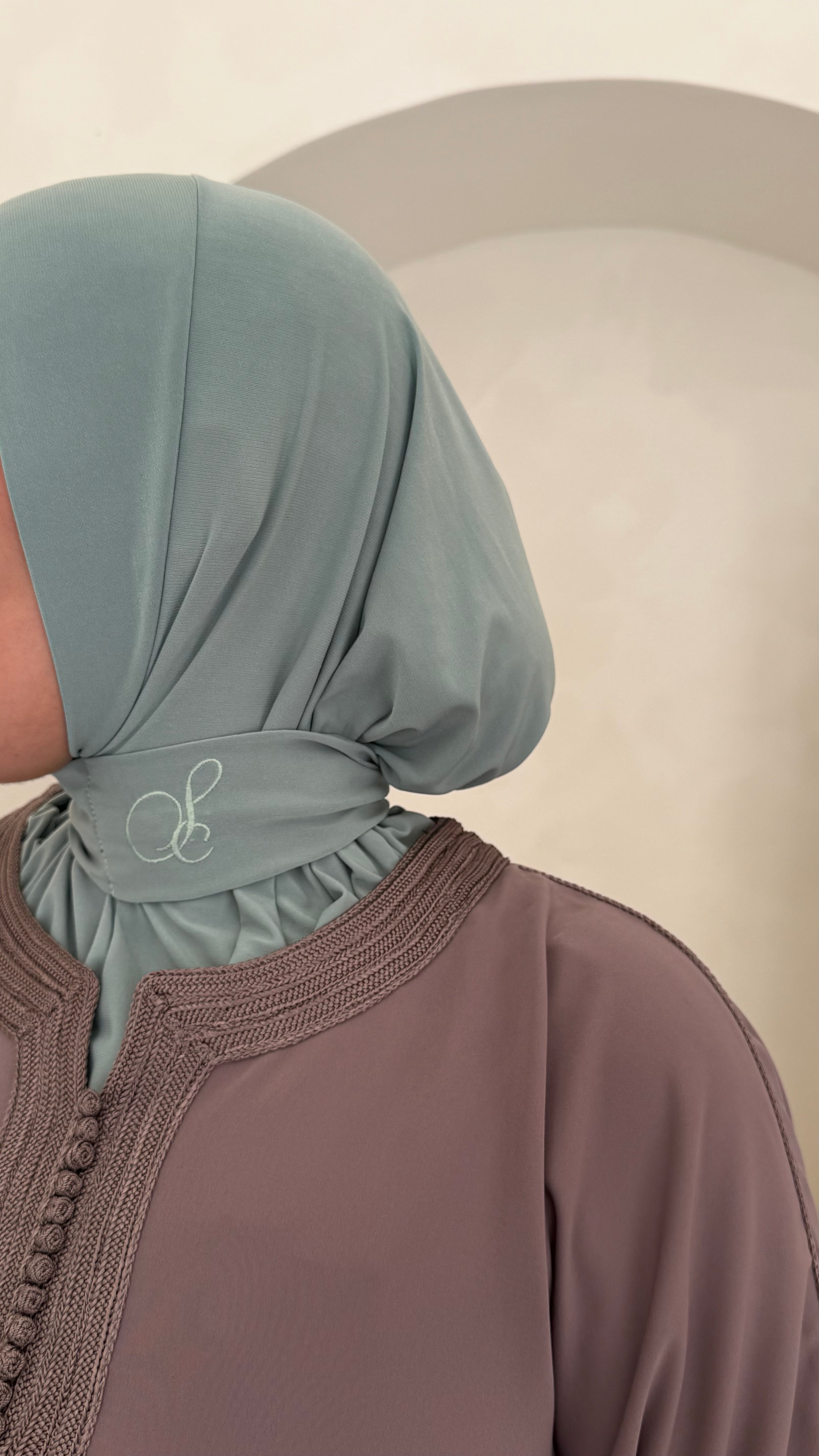 Cagoule signature jersey premium vert eaux