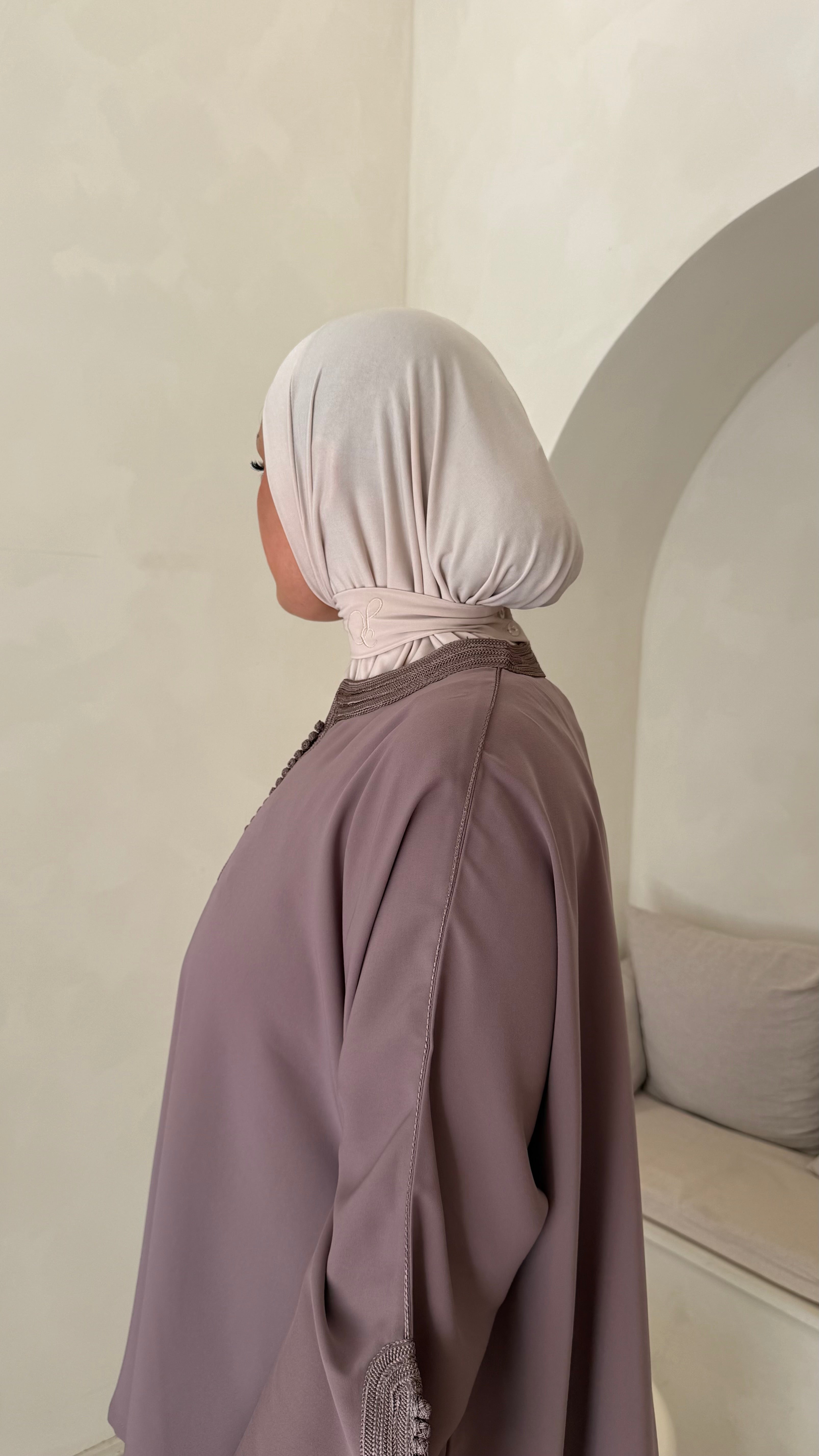 Cagoule signature jersey premium beige