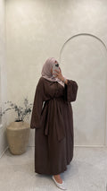 Abaya Ilham Marron