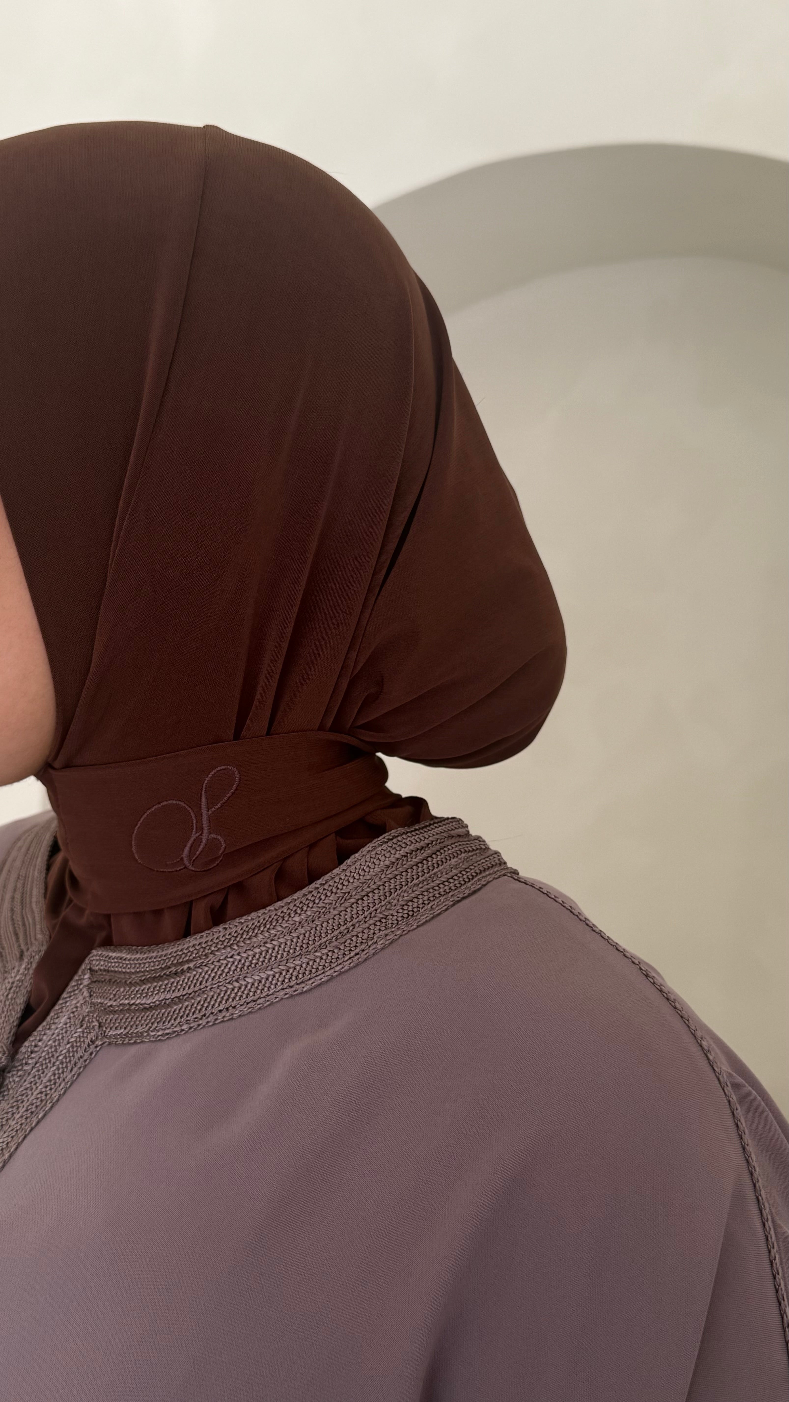 Cagoule signature jersey premium Marron