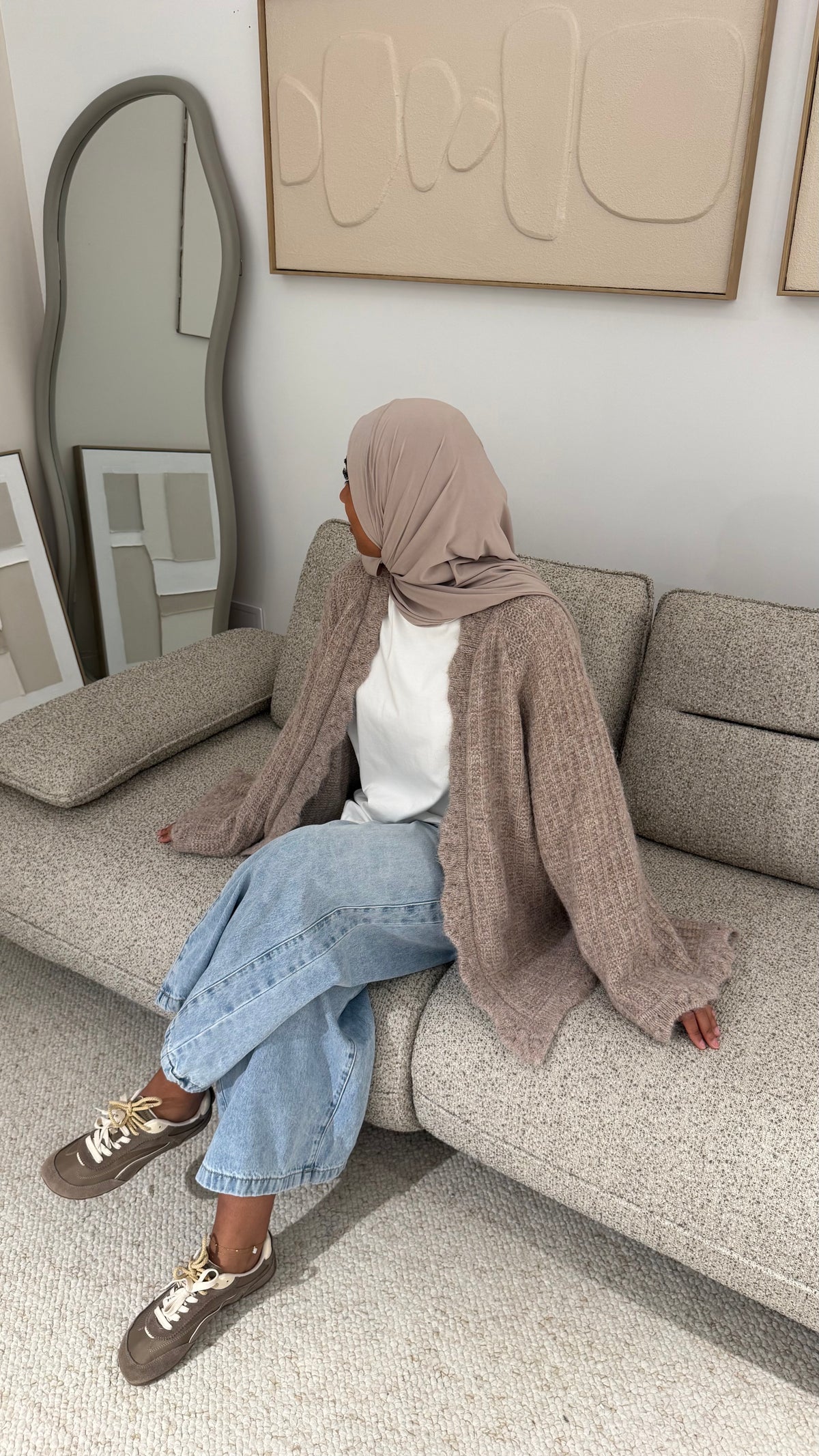Cardigan Taupe rosé