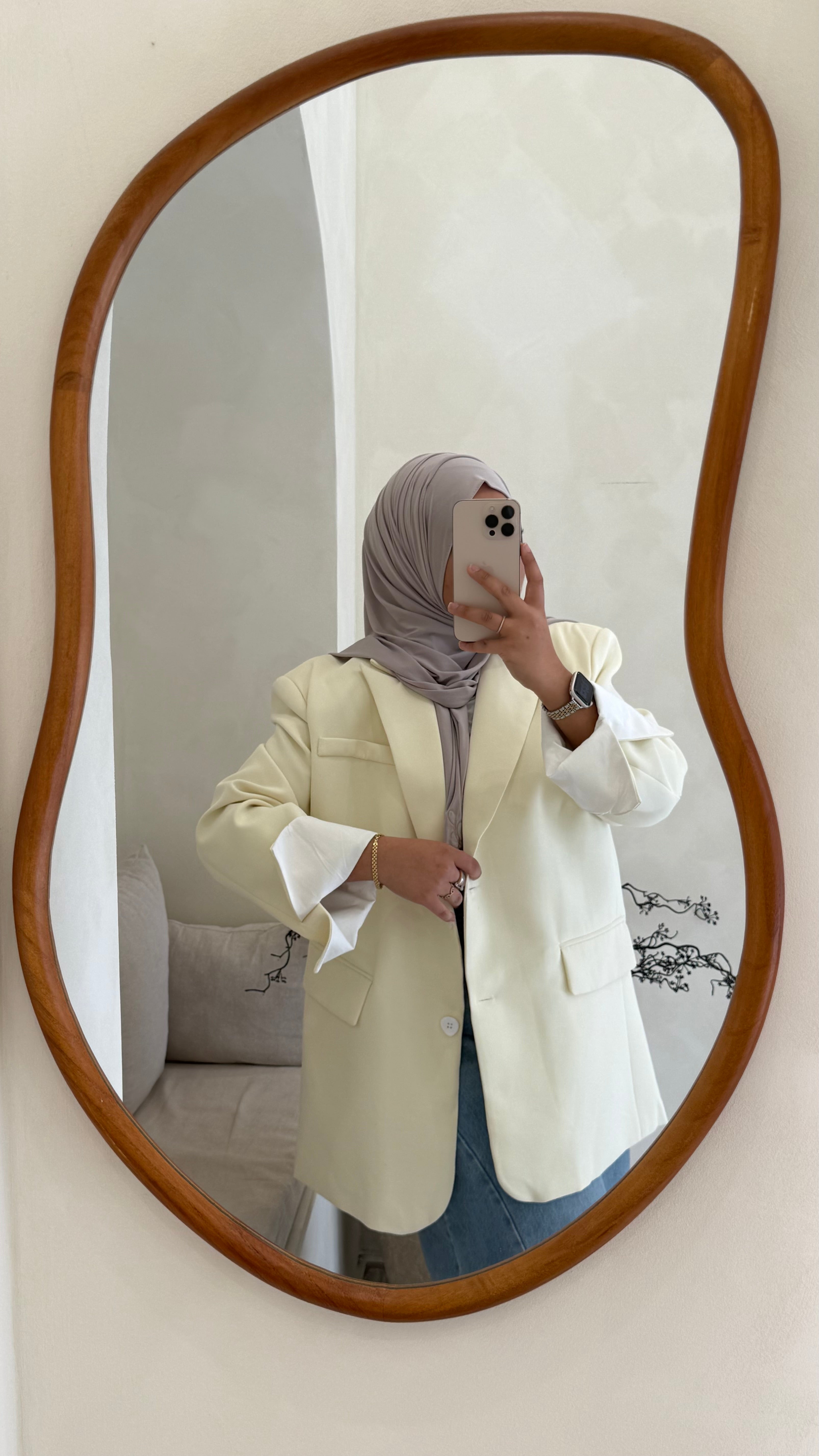 Blazer jaune oversize