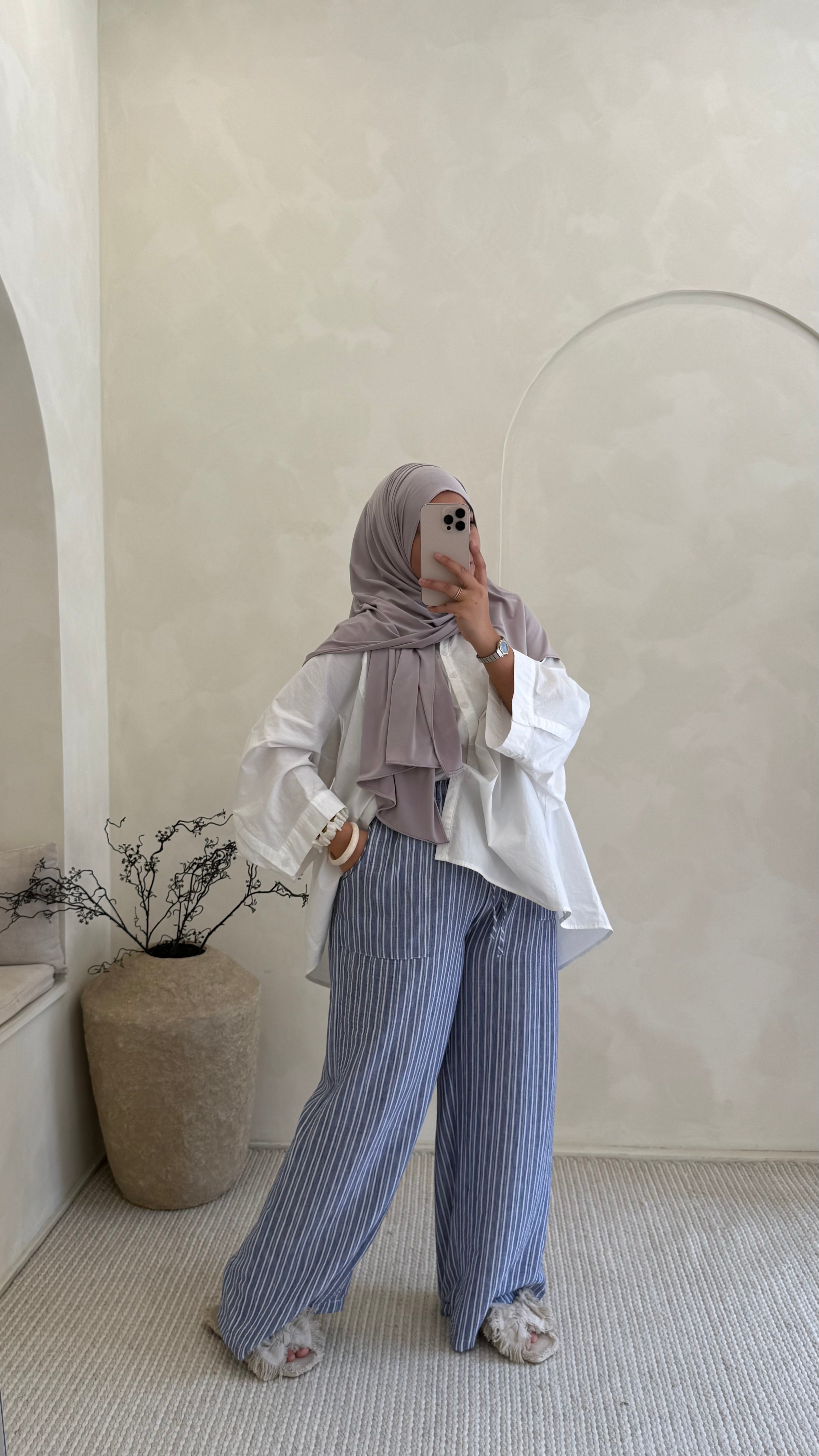 Pantalon Vichy Bleu