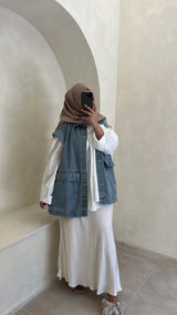 Veste en jean sans manche