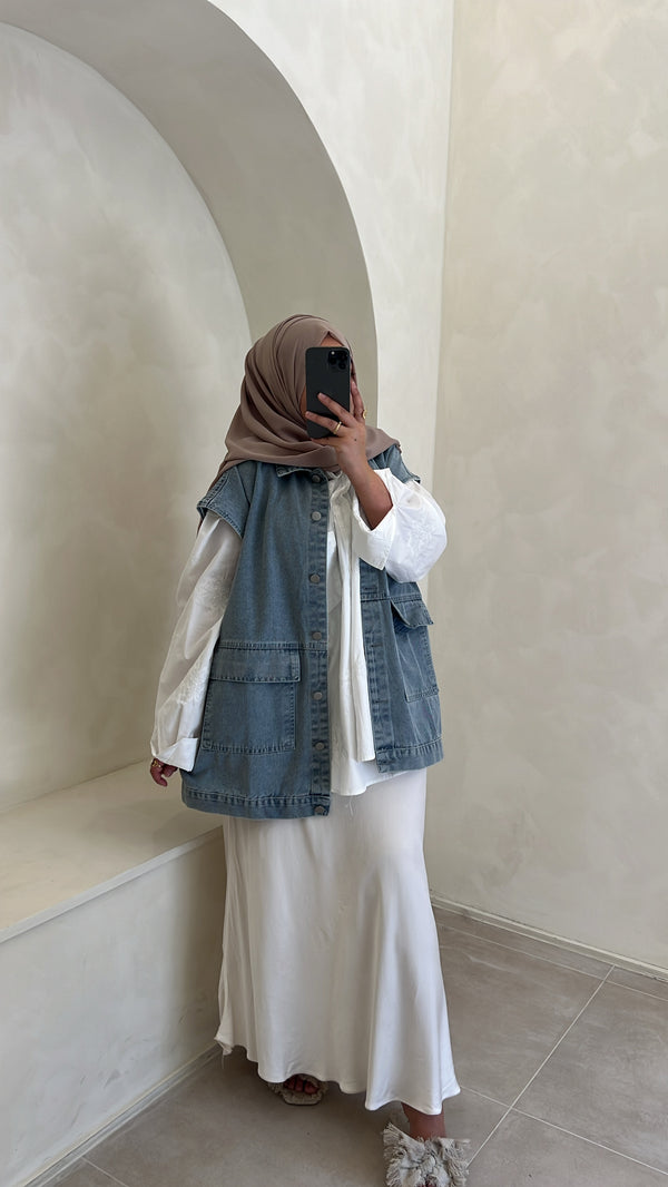 Veste en jean sans manche