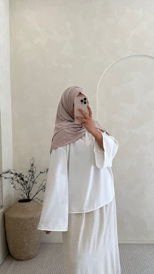 Blouse Ayla Blanc satin