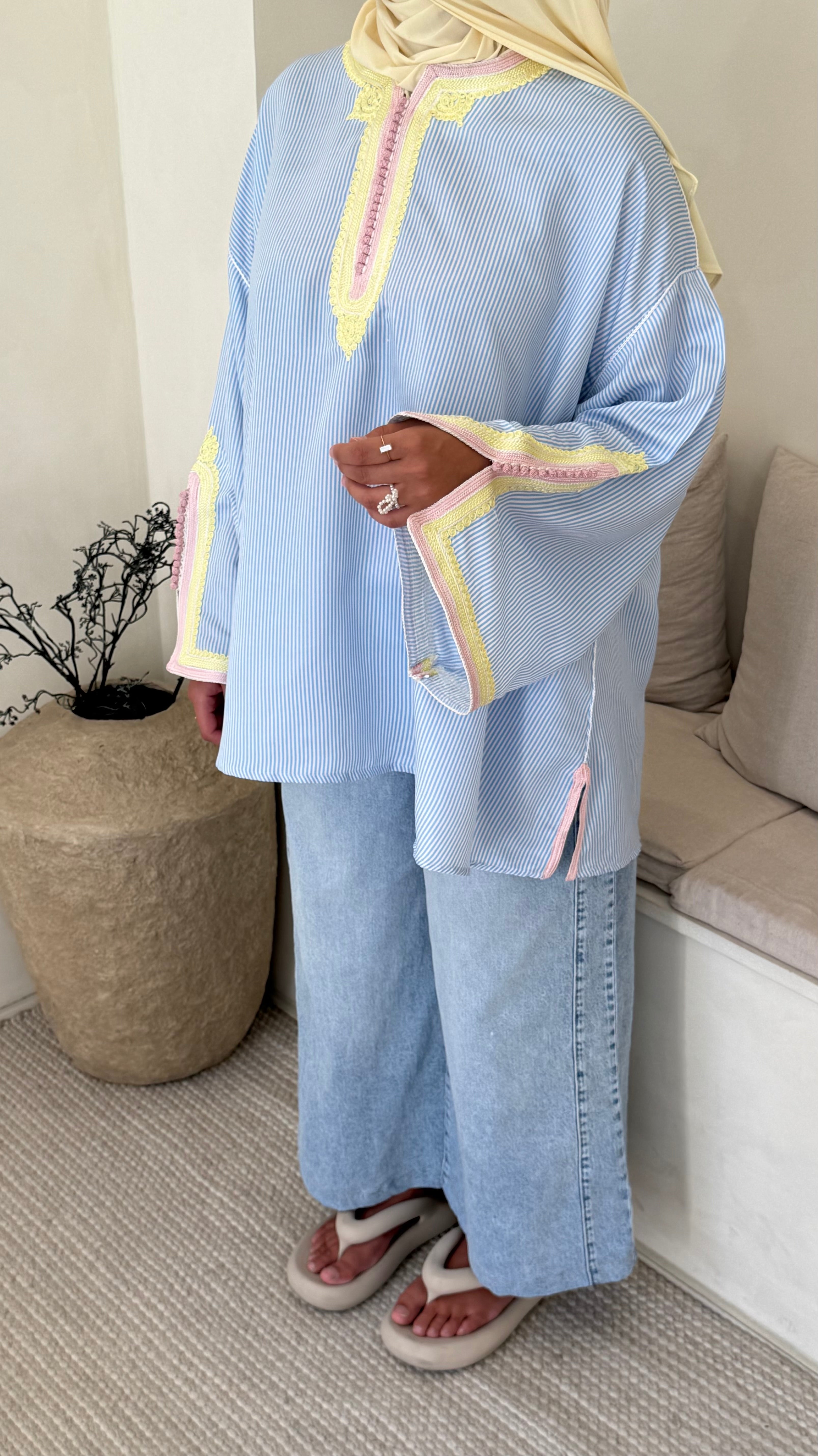 Blouse beldi Laymūn Pêche PRÉCOMMANDE (Copie)