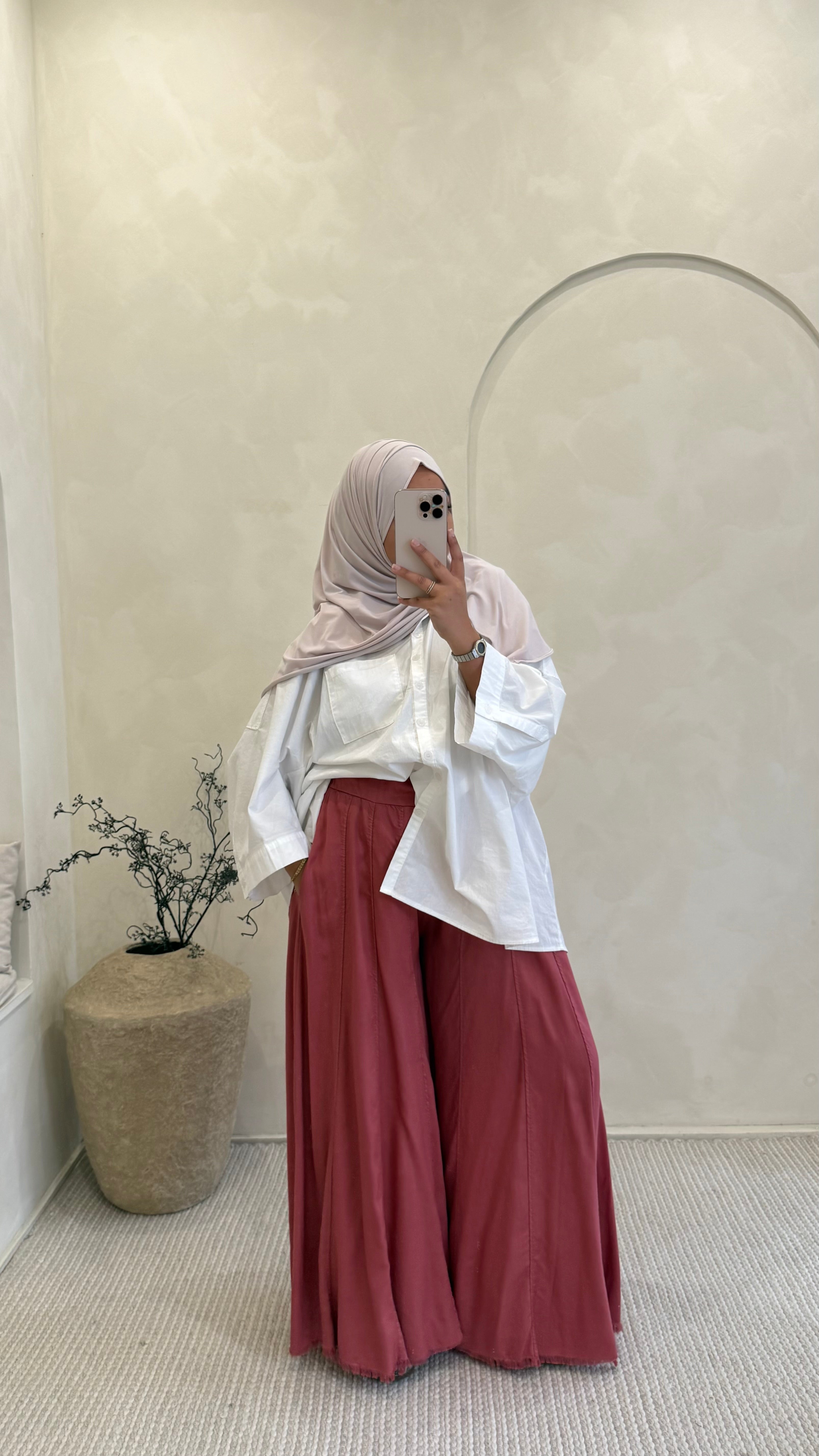 Pantalon Kay framboise