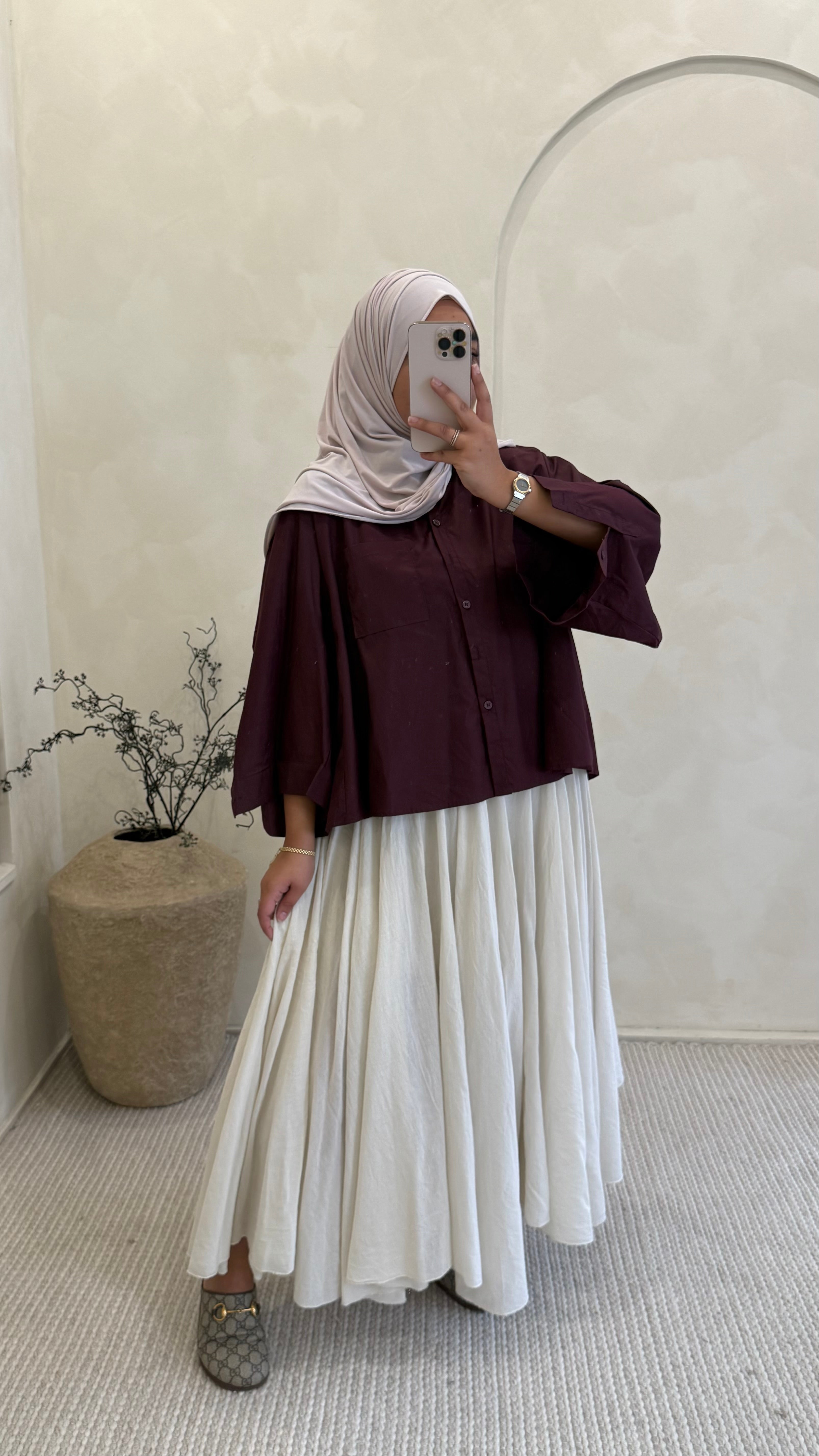 Chemise Olivia Burgundy