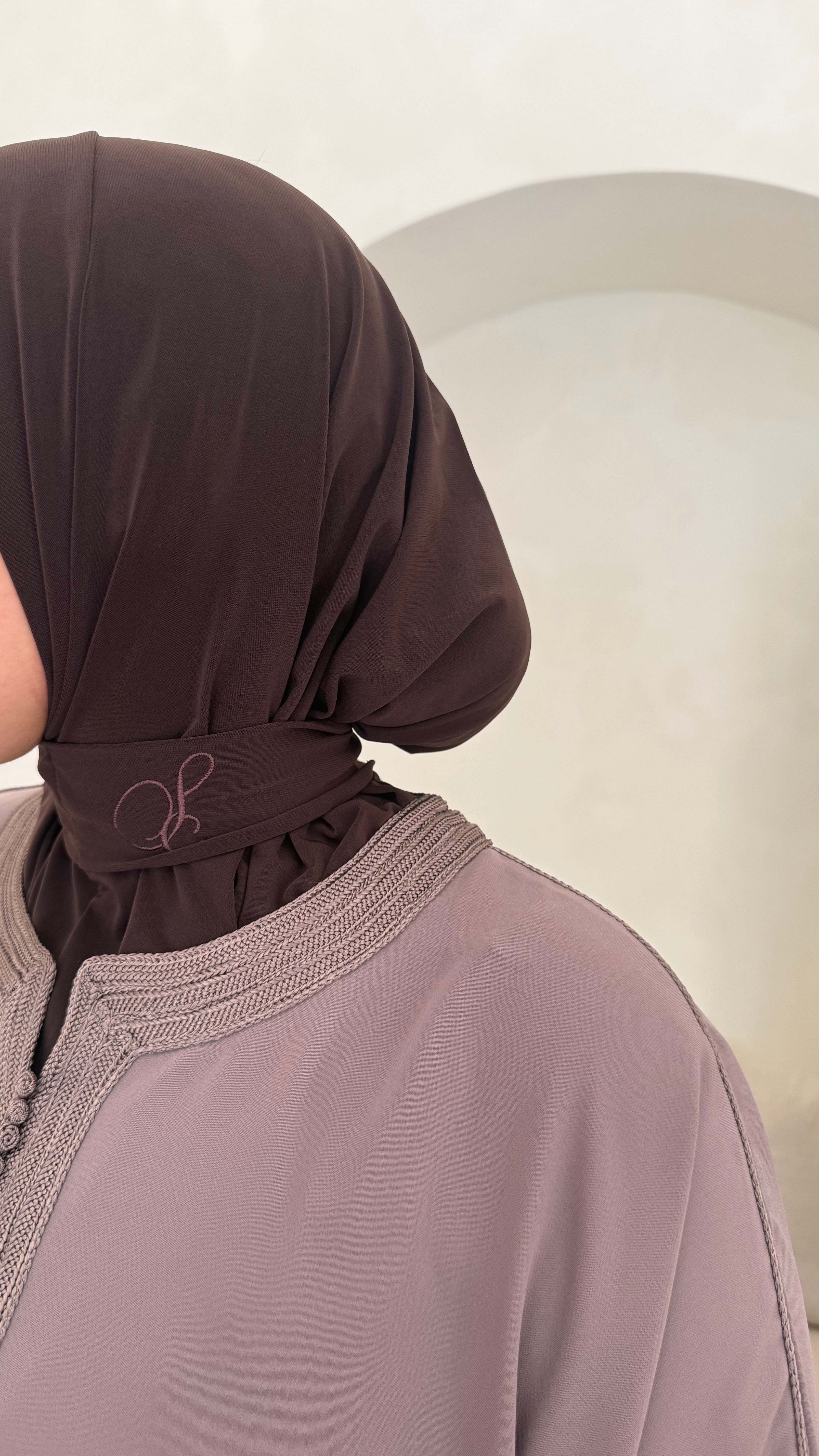 Cagoule signature jersey premium Marron glacé