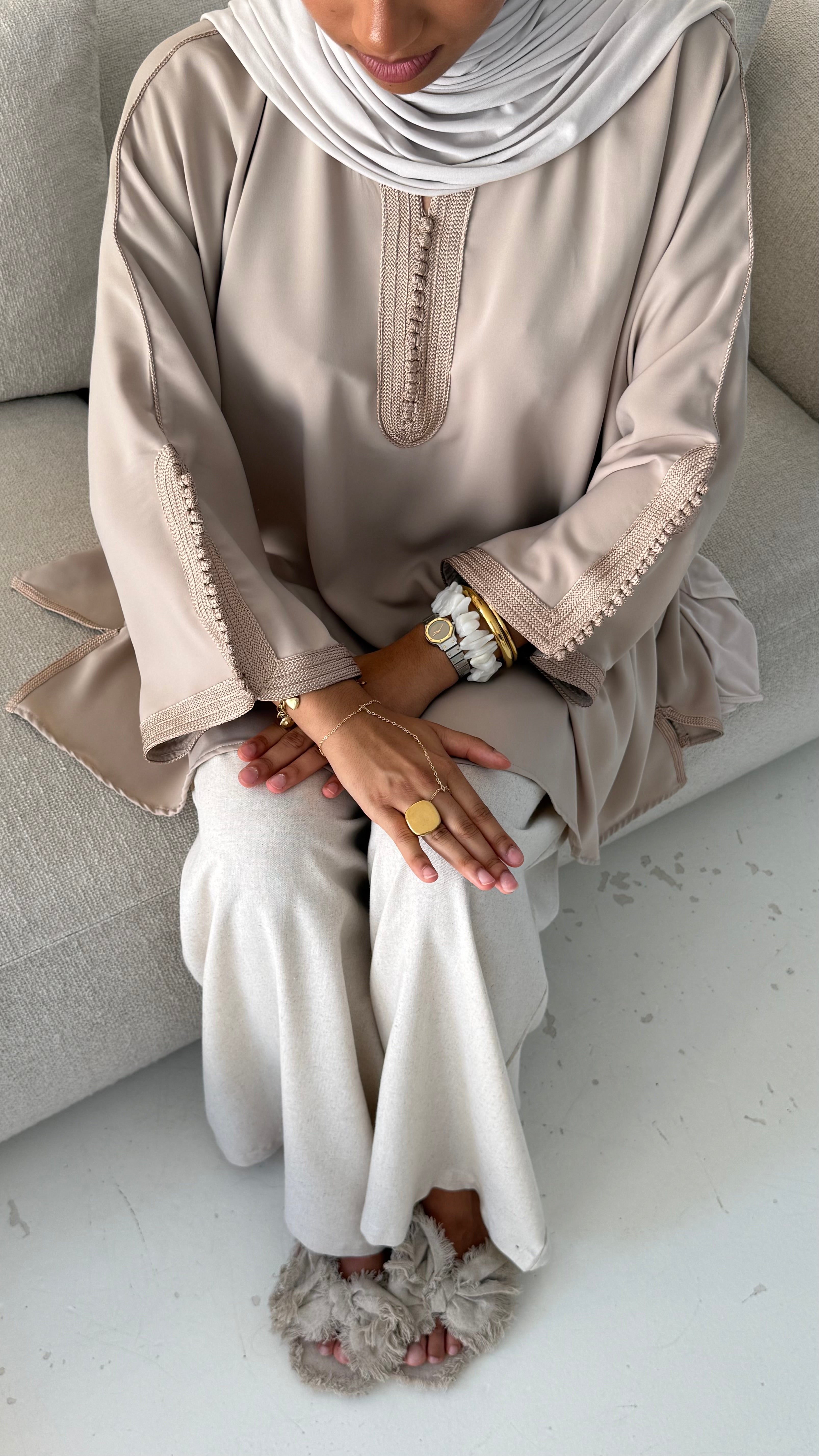 Blouse beldi Bej