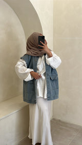Veste en jean sans manche