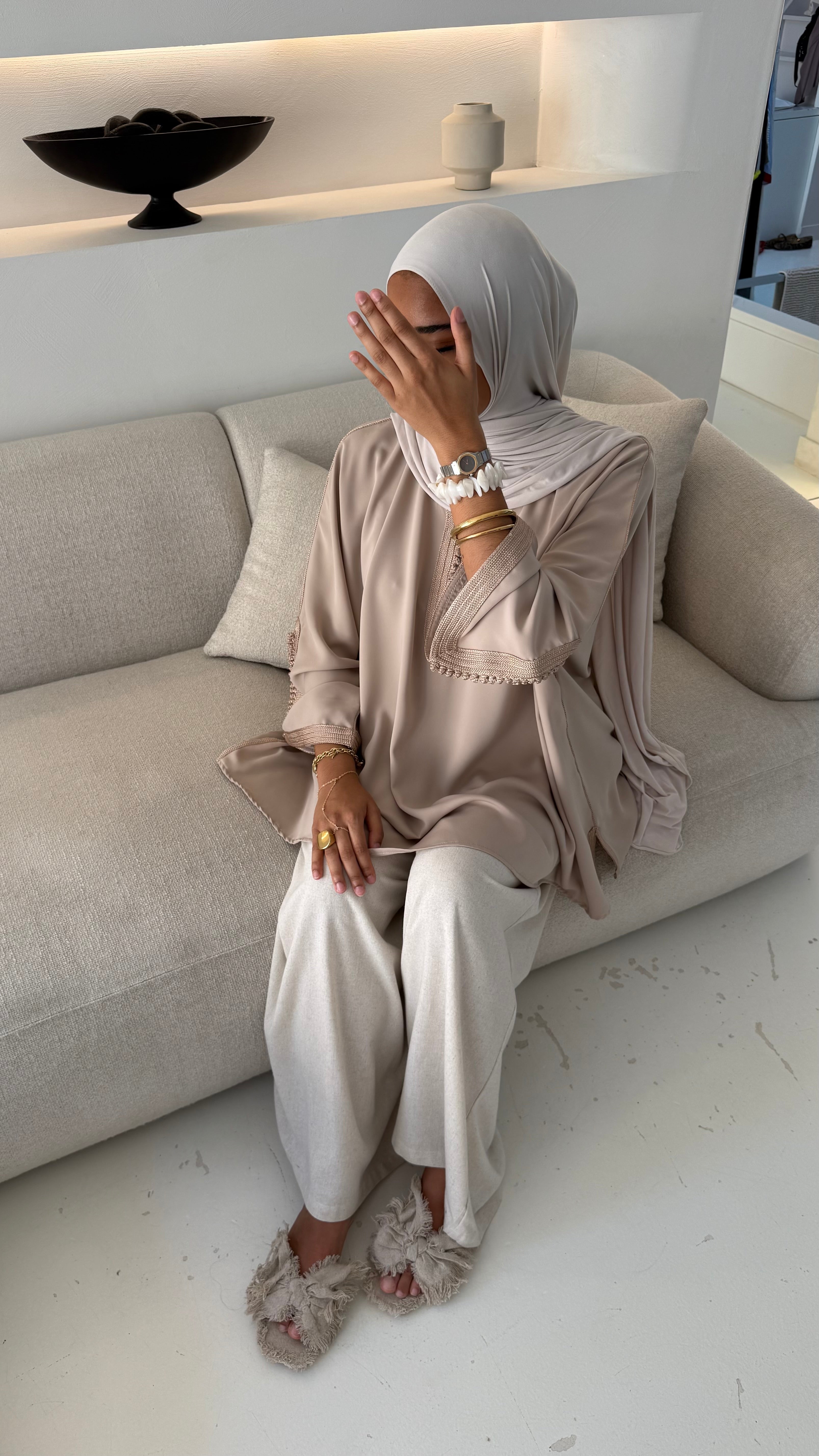 Blouse beldi Bej