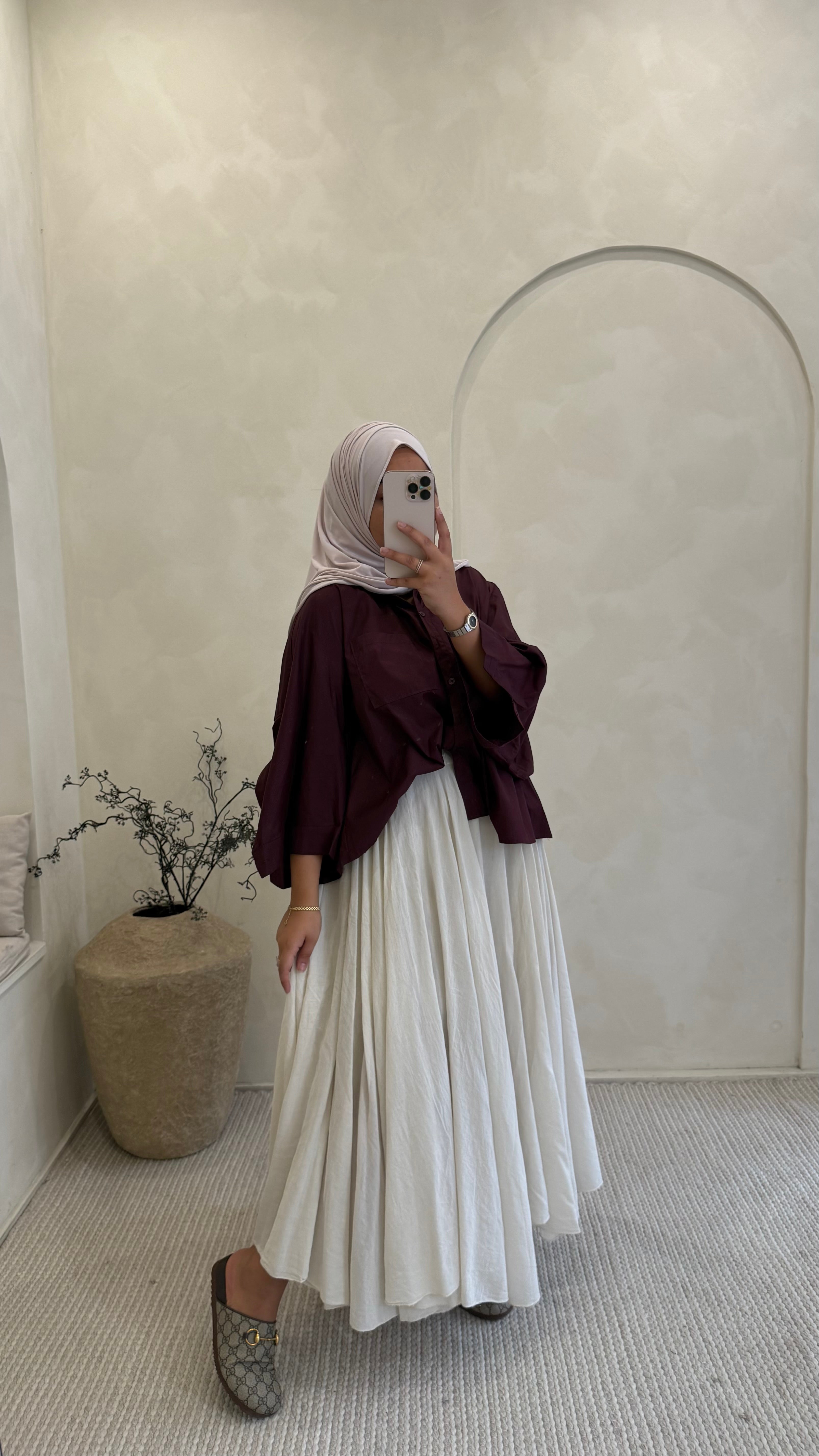 Chemise Olivia Burgundy