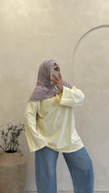 T-shirt sweat Jaune