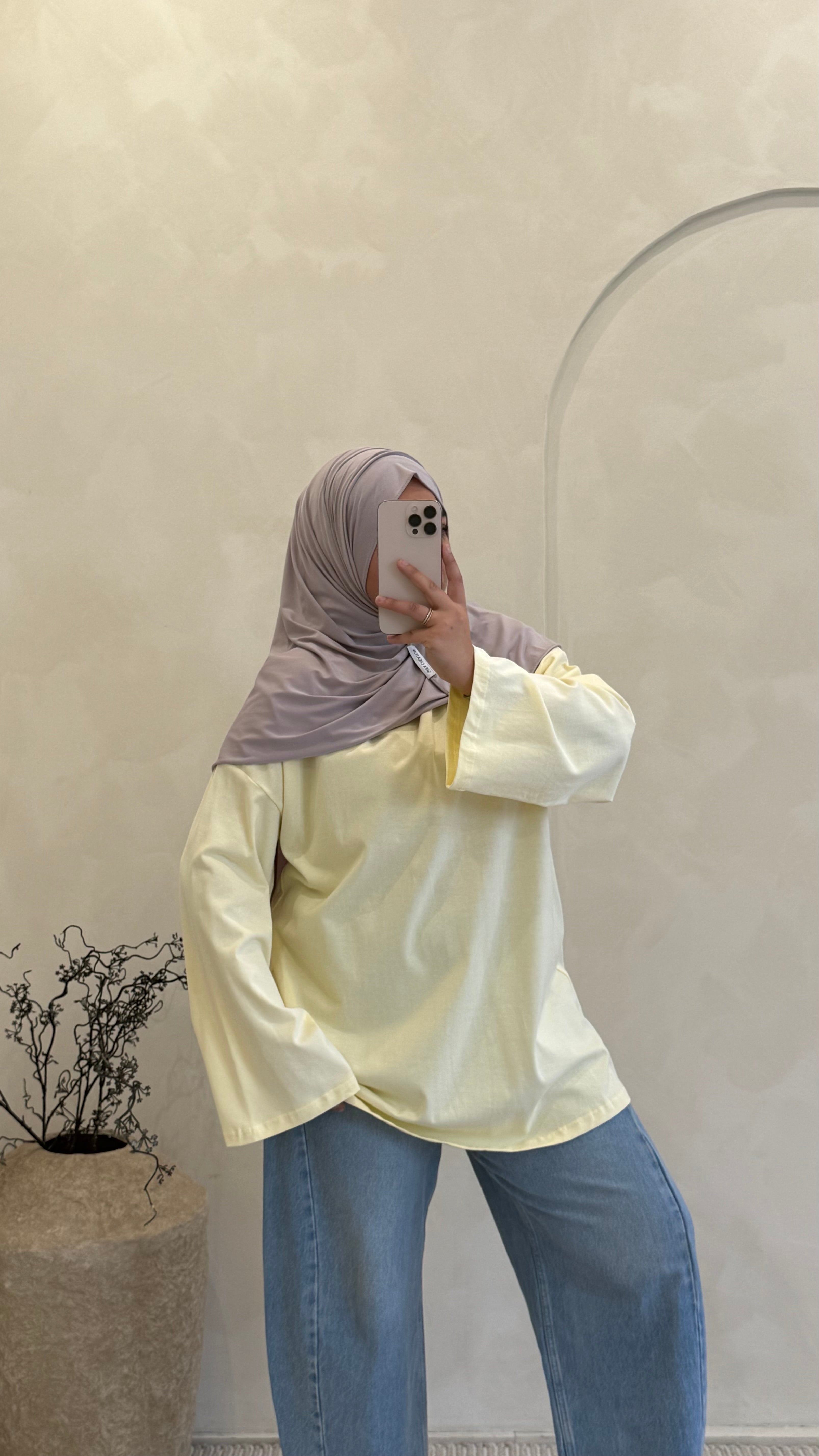 T-shirt sweat Jaune