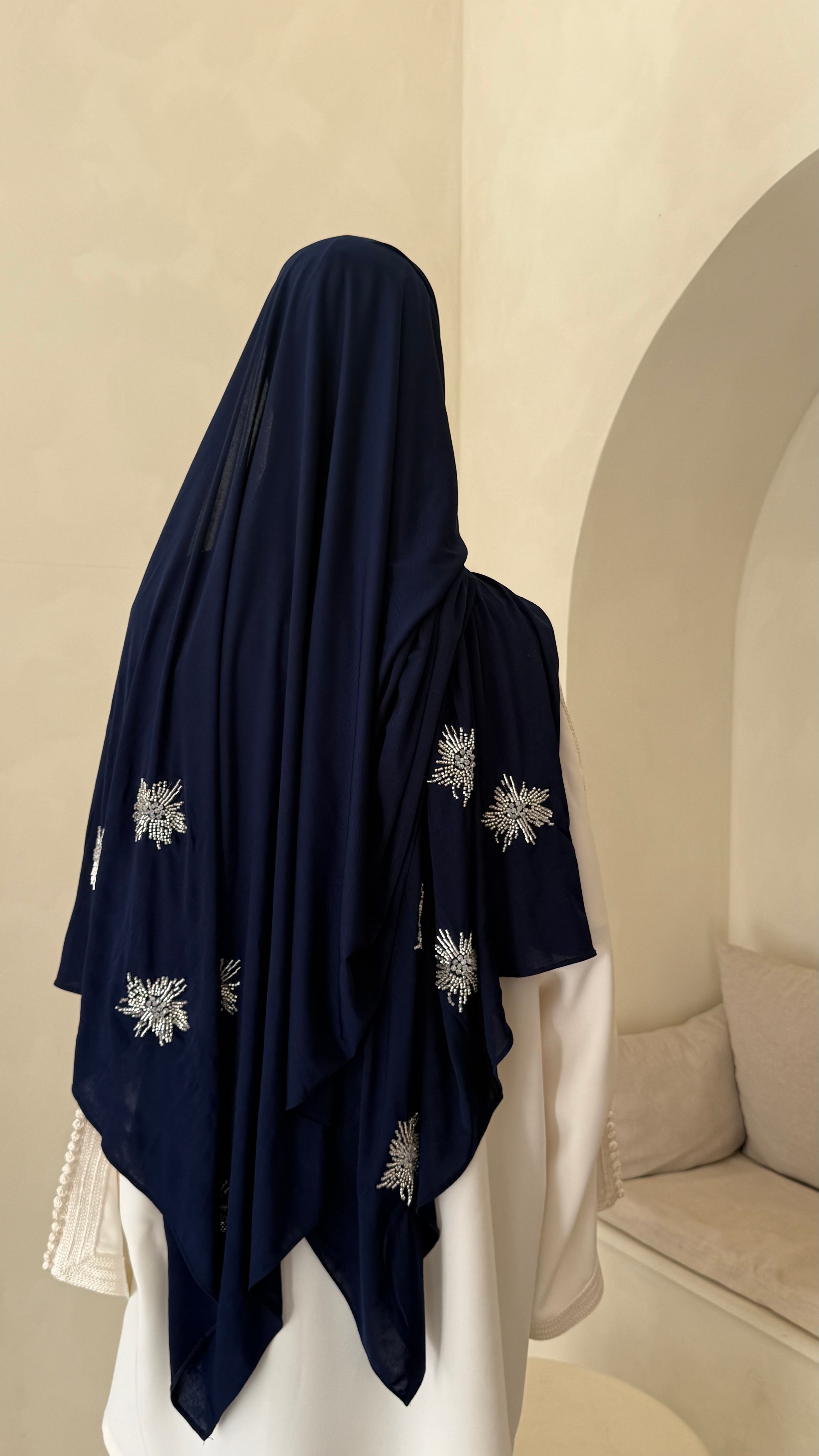 Jersey Premium à strass bleu marine