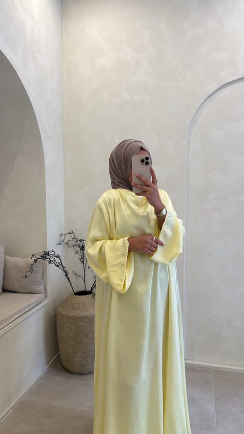Abaya sayna jaune