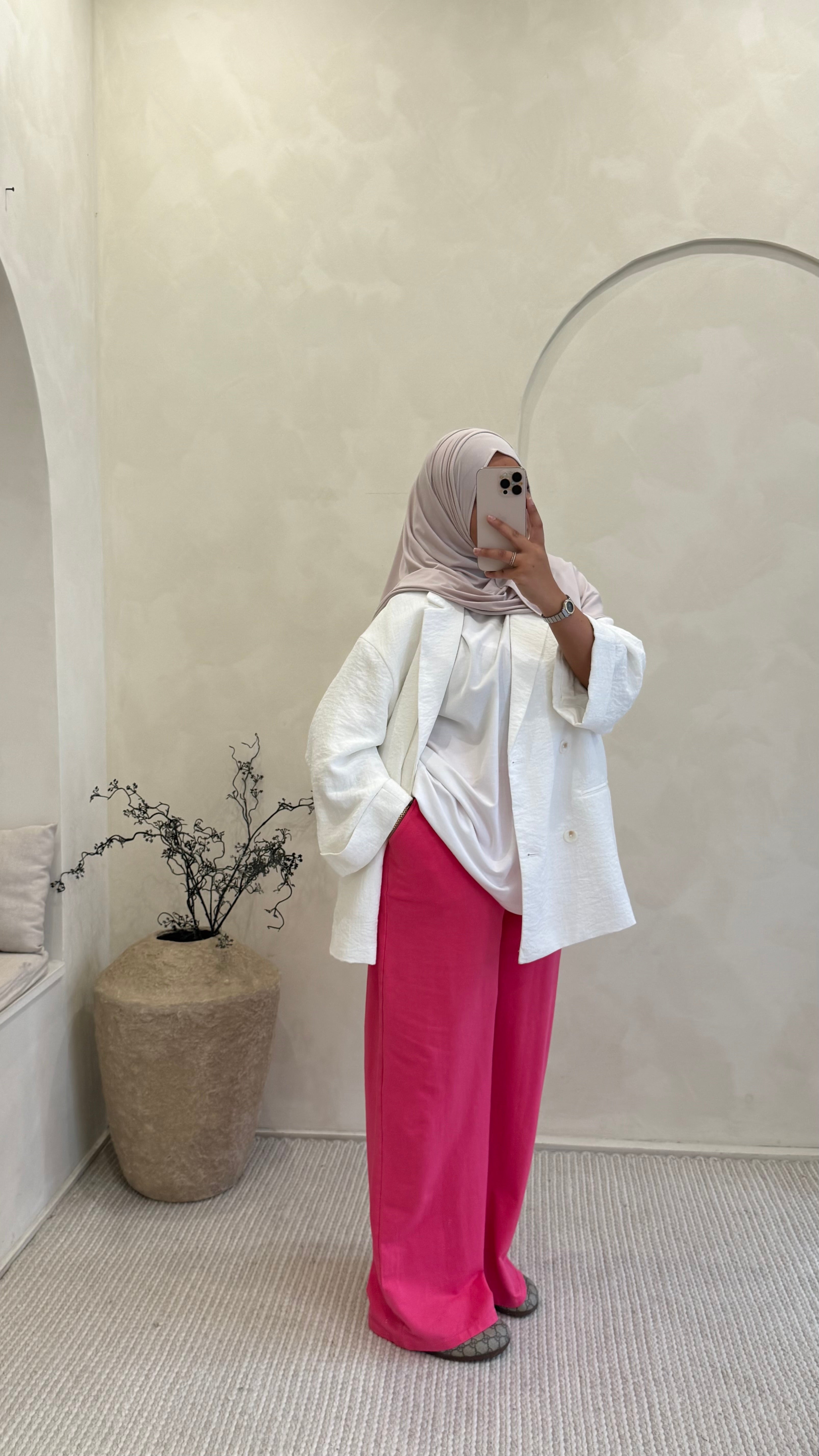 Pantalon jogging rose