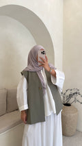 Blazer sans manche kaki
