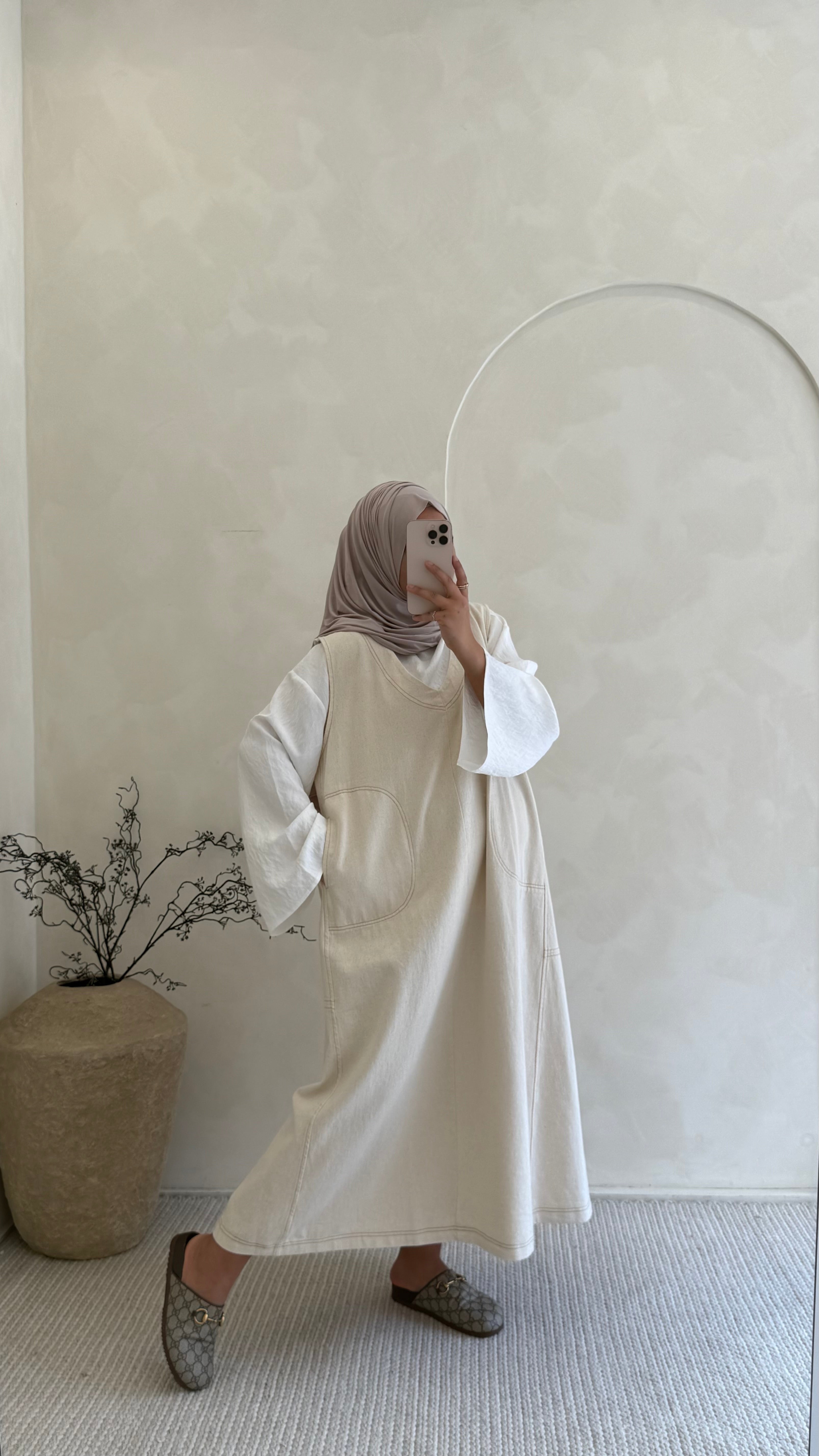Robe ambre Beige