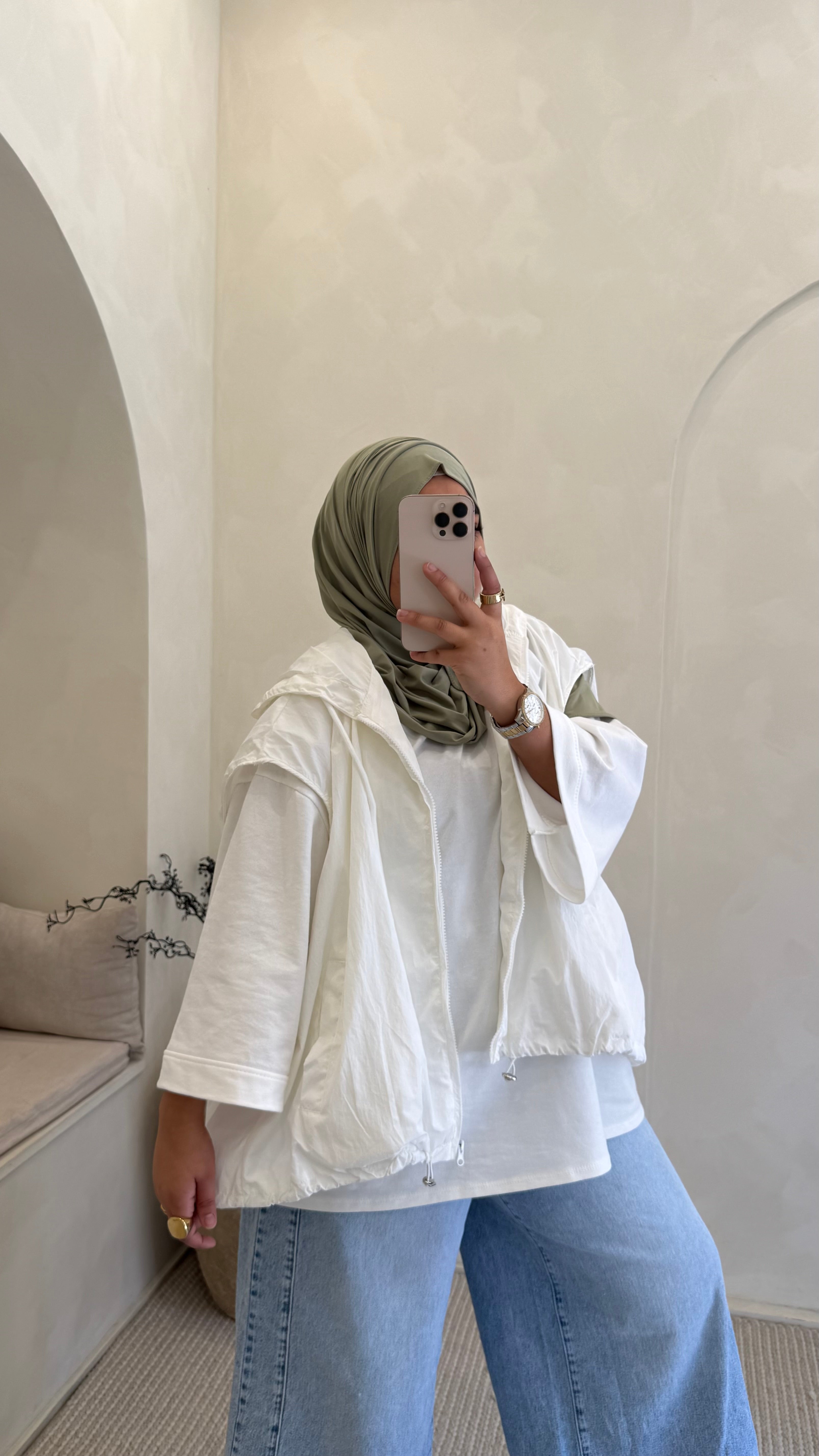 Veste Sweat Blanche