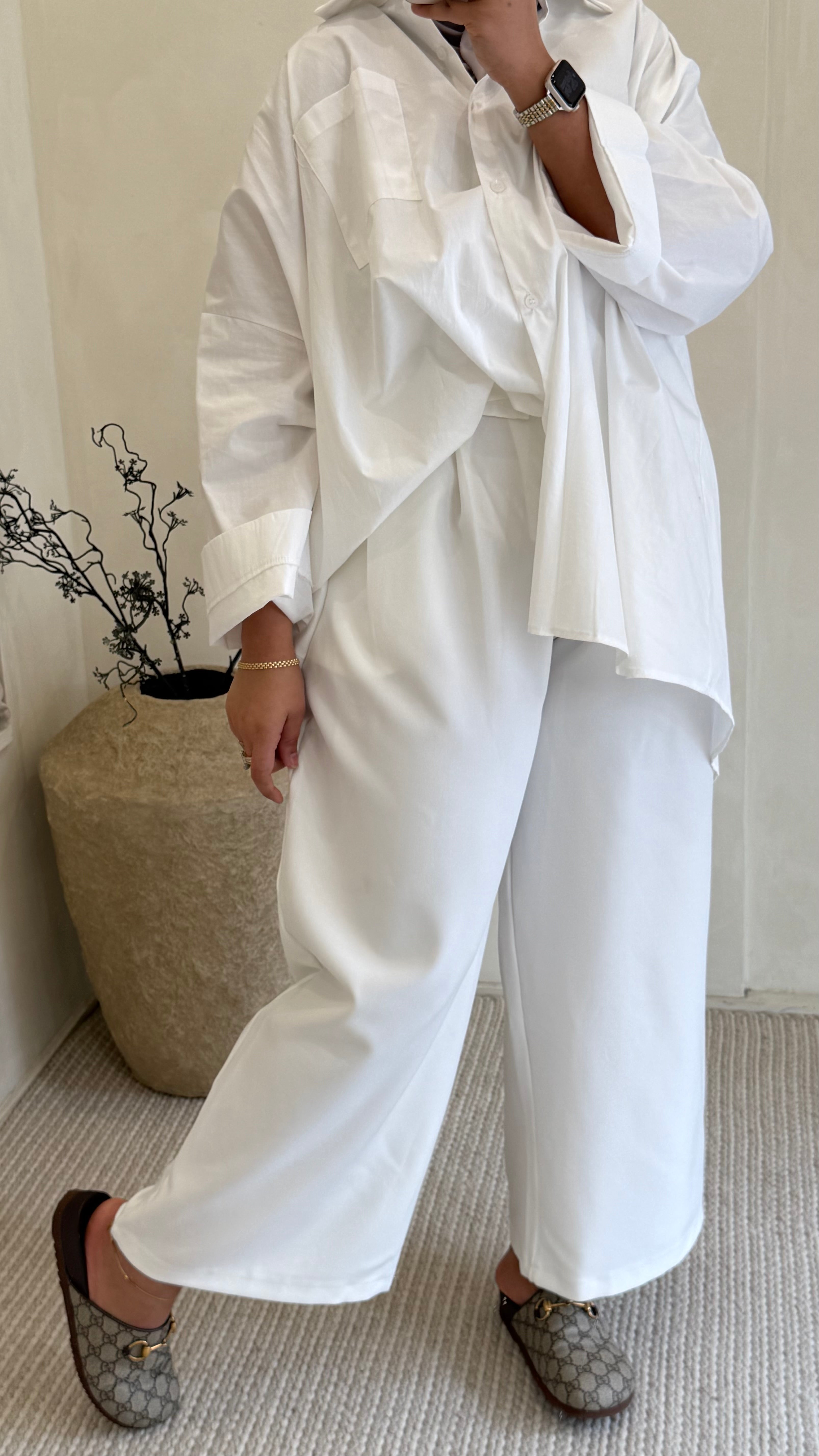 Pantalon Raya Blanc cassé