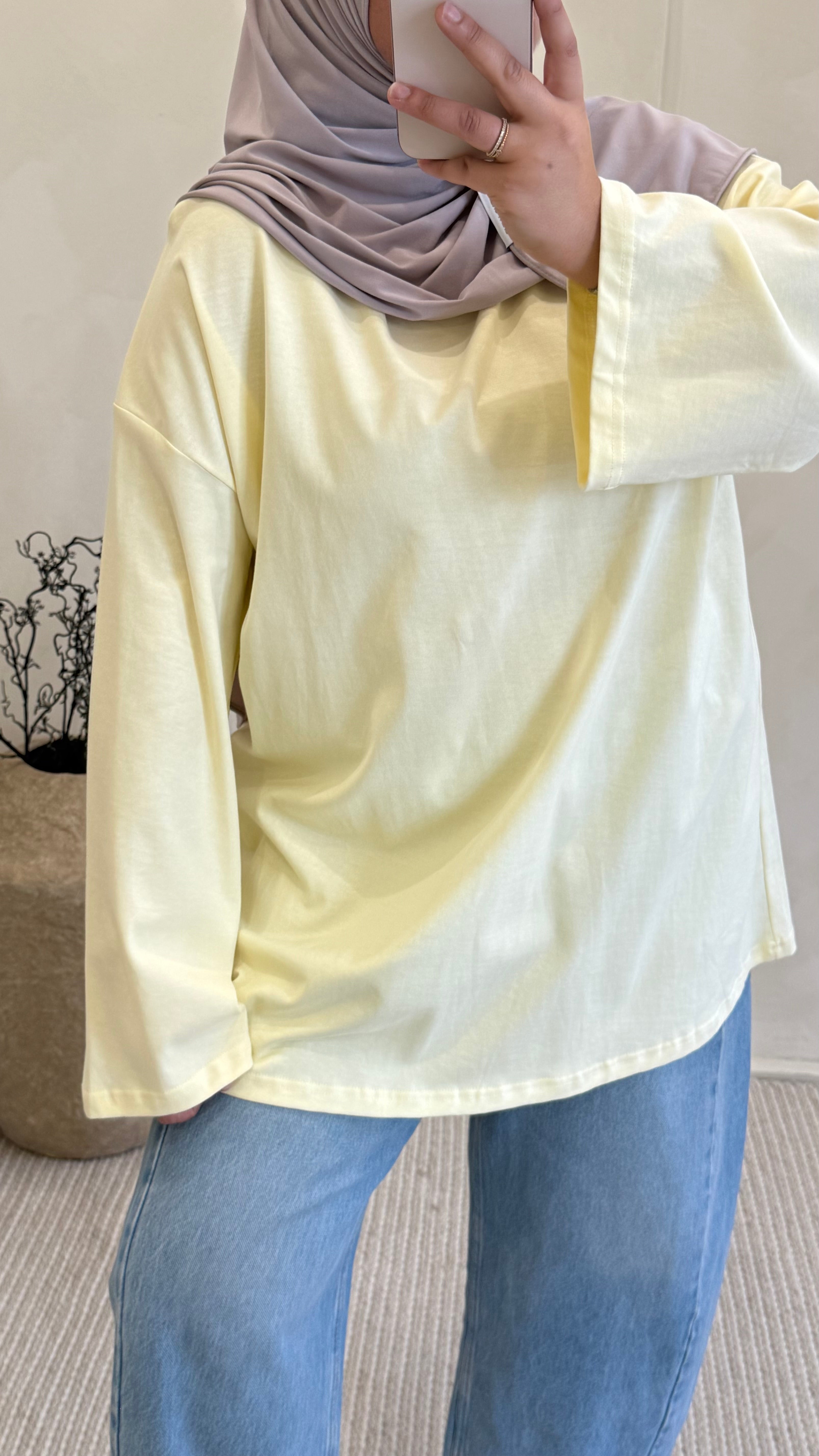 T-shirt sweat Jaune