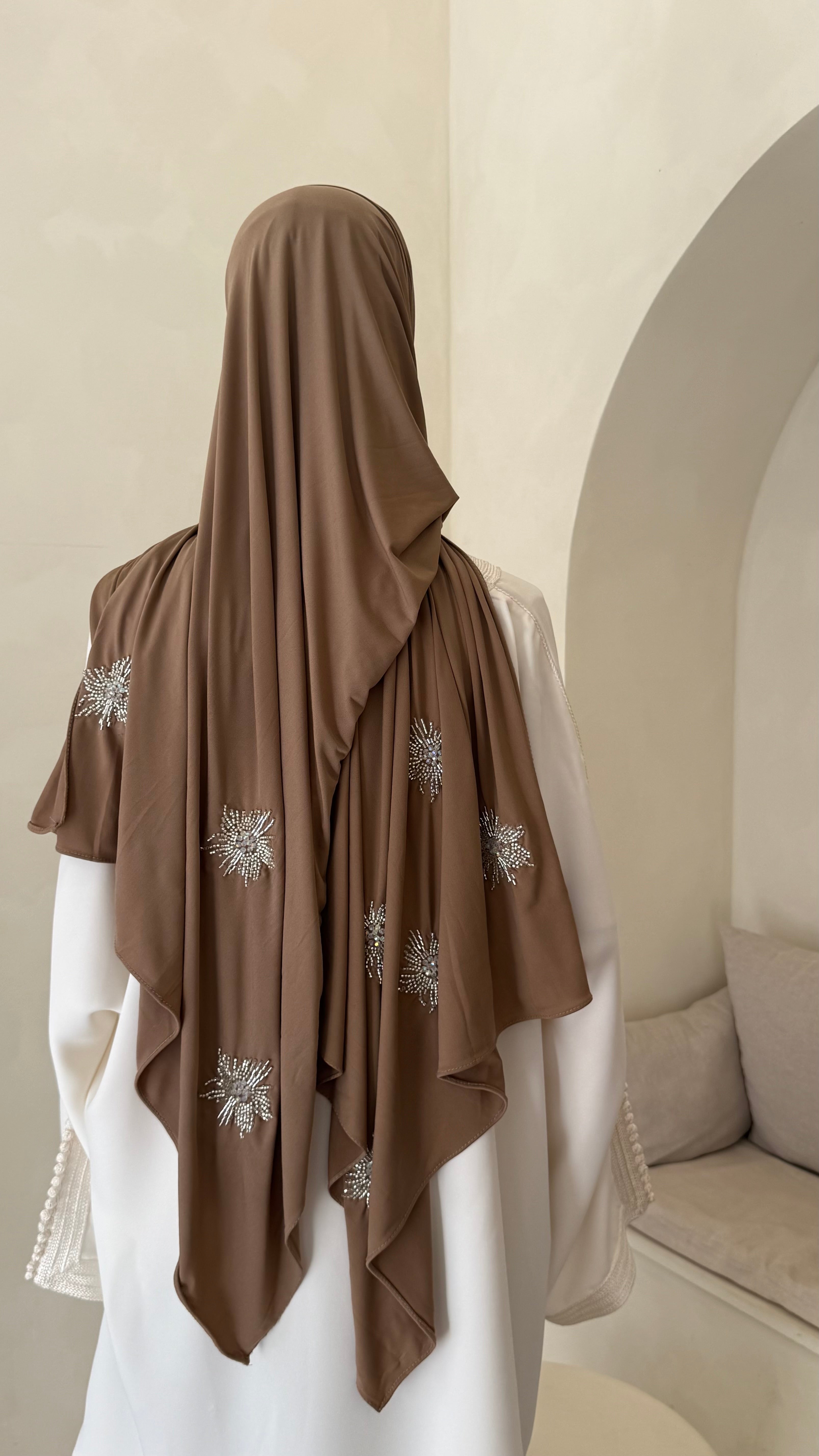 Jersey Premium strass taupe