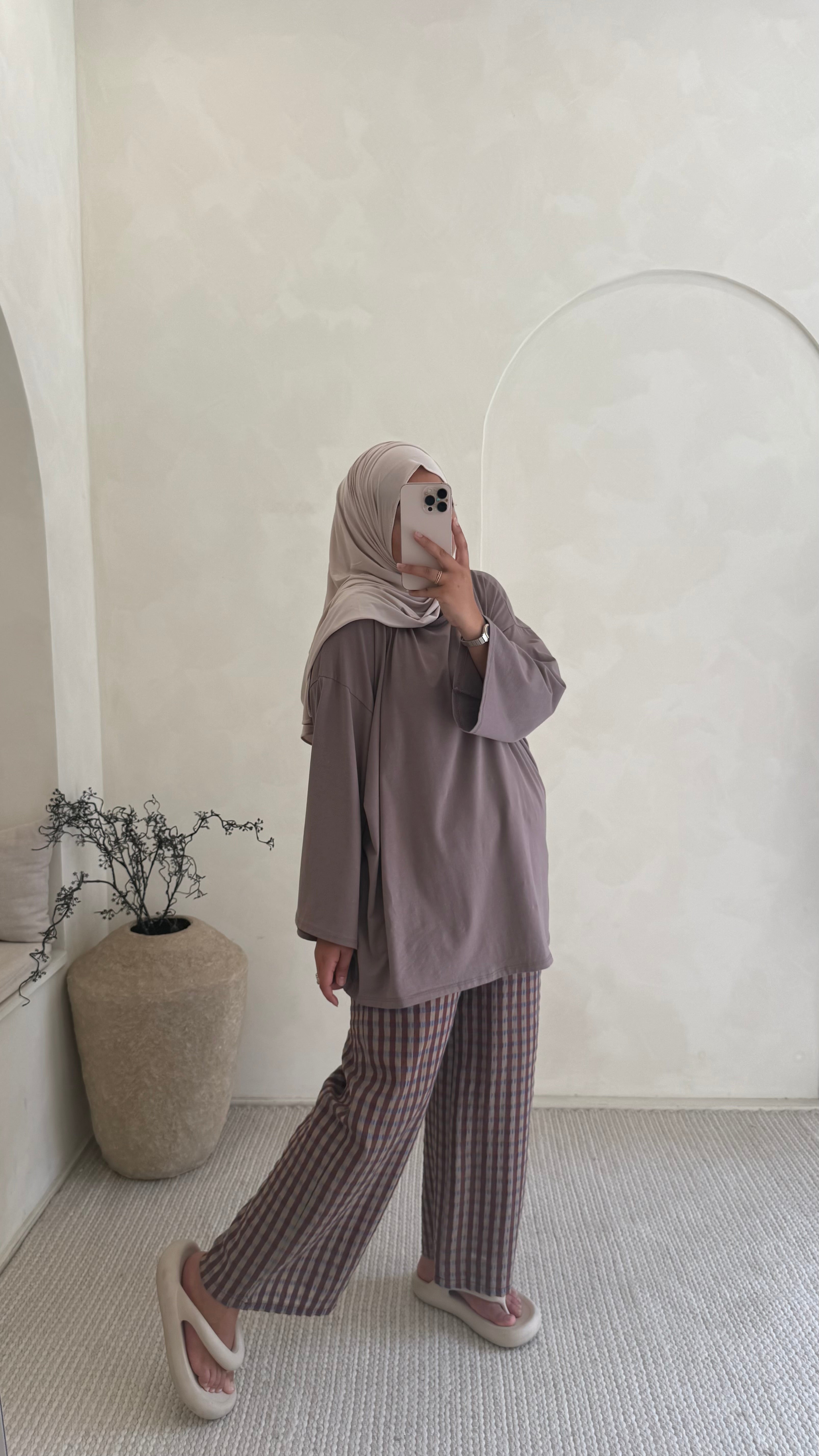 Pantalon Vanina taupe choco