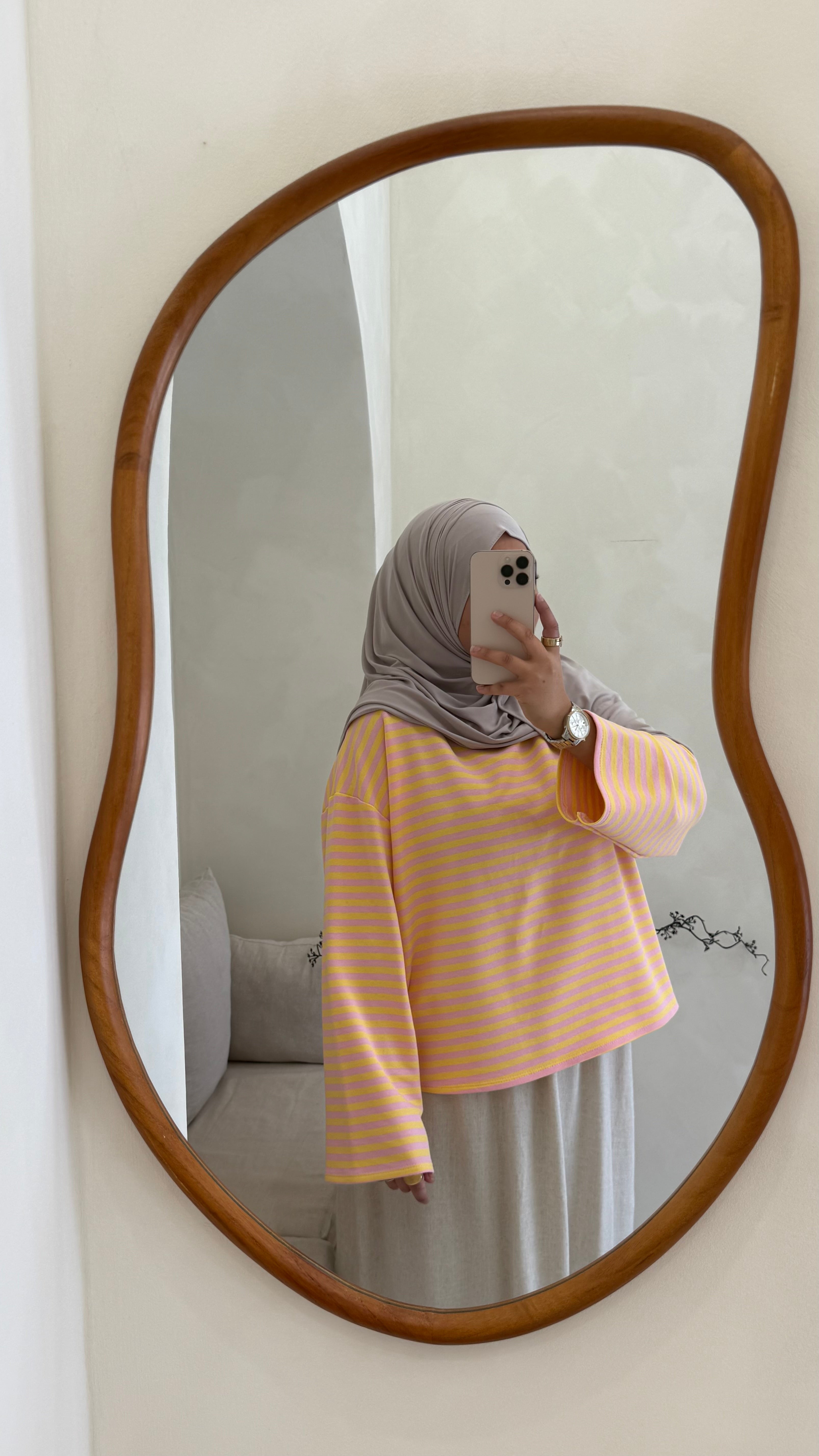 Pull Solal Rose et jaune