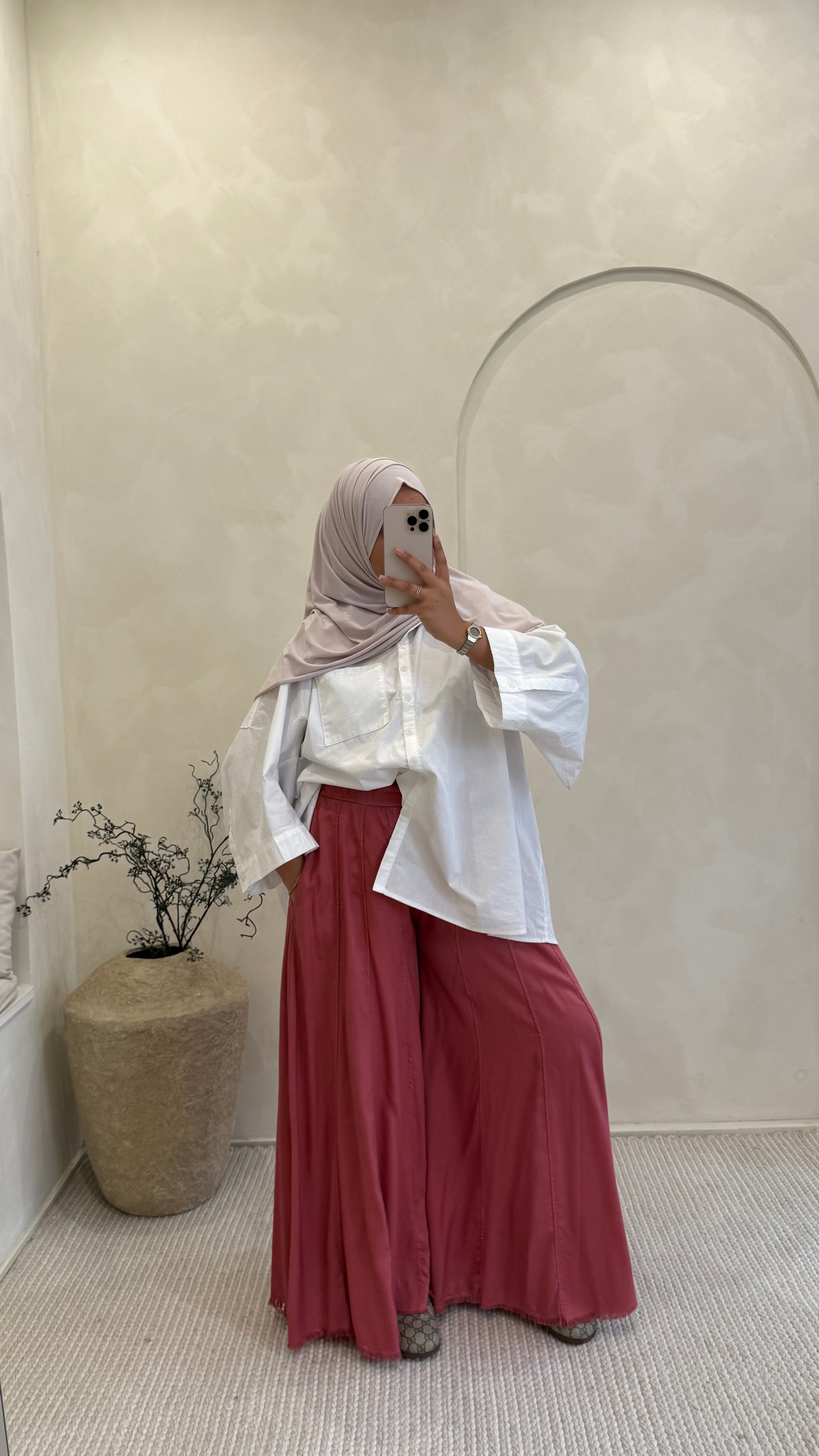 Pantalon Kay framboise