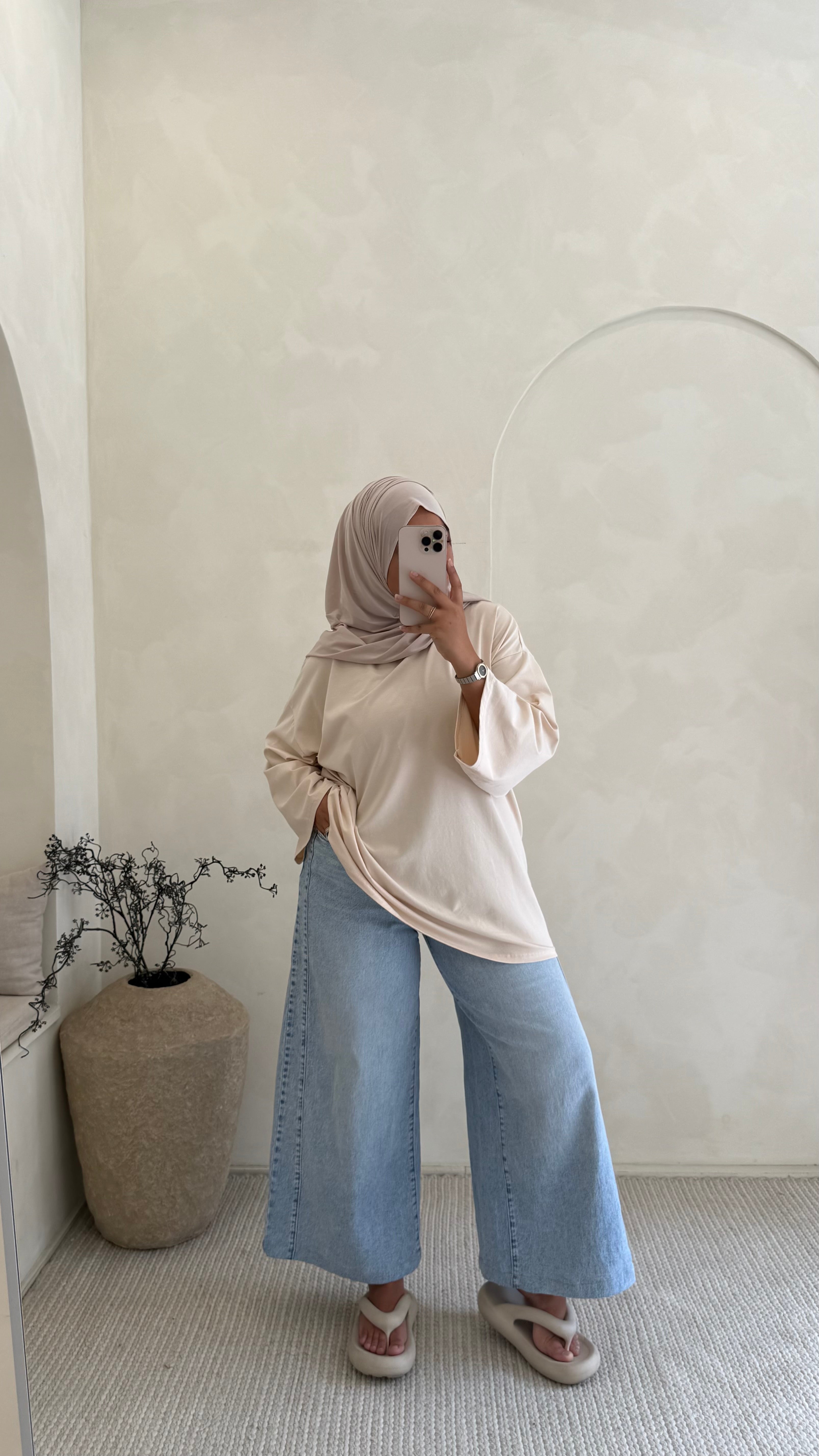 T-shirt sweat Beige