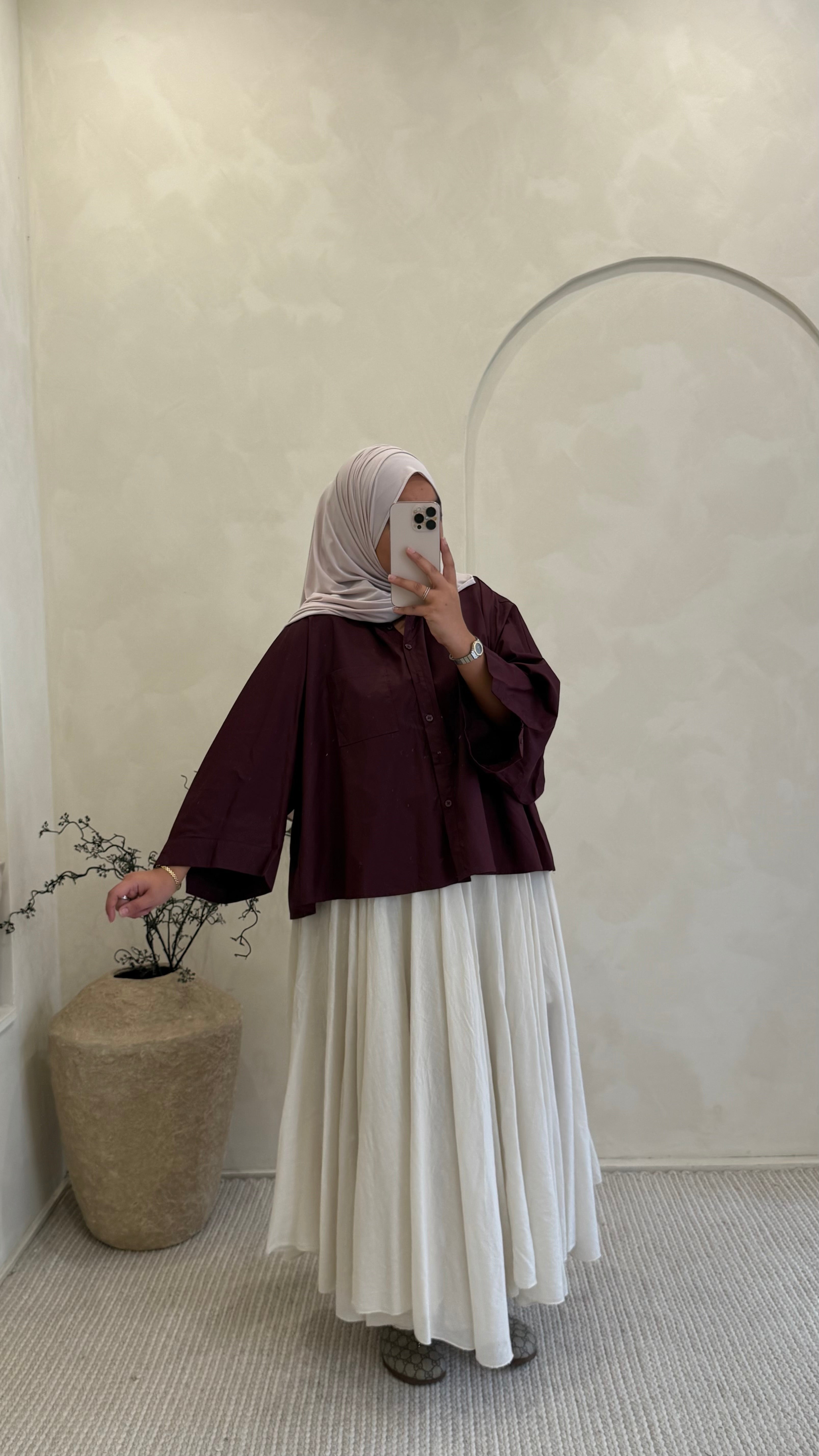 Chemise Olivia Burgundy