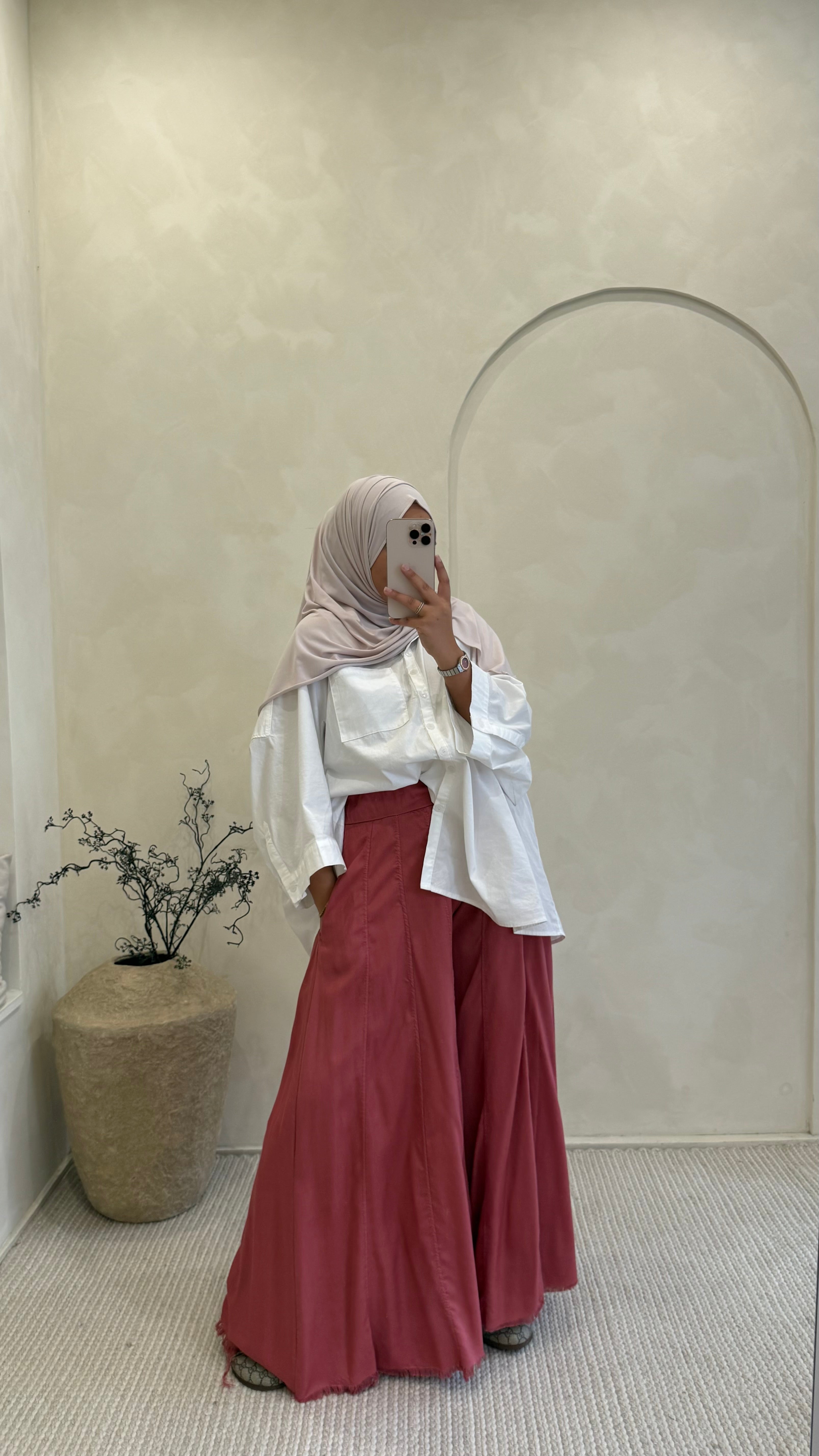 Pantalon Kay framboise