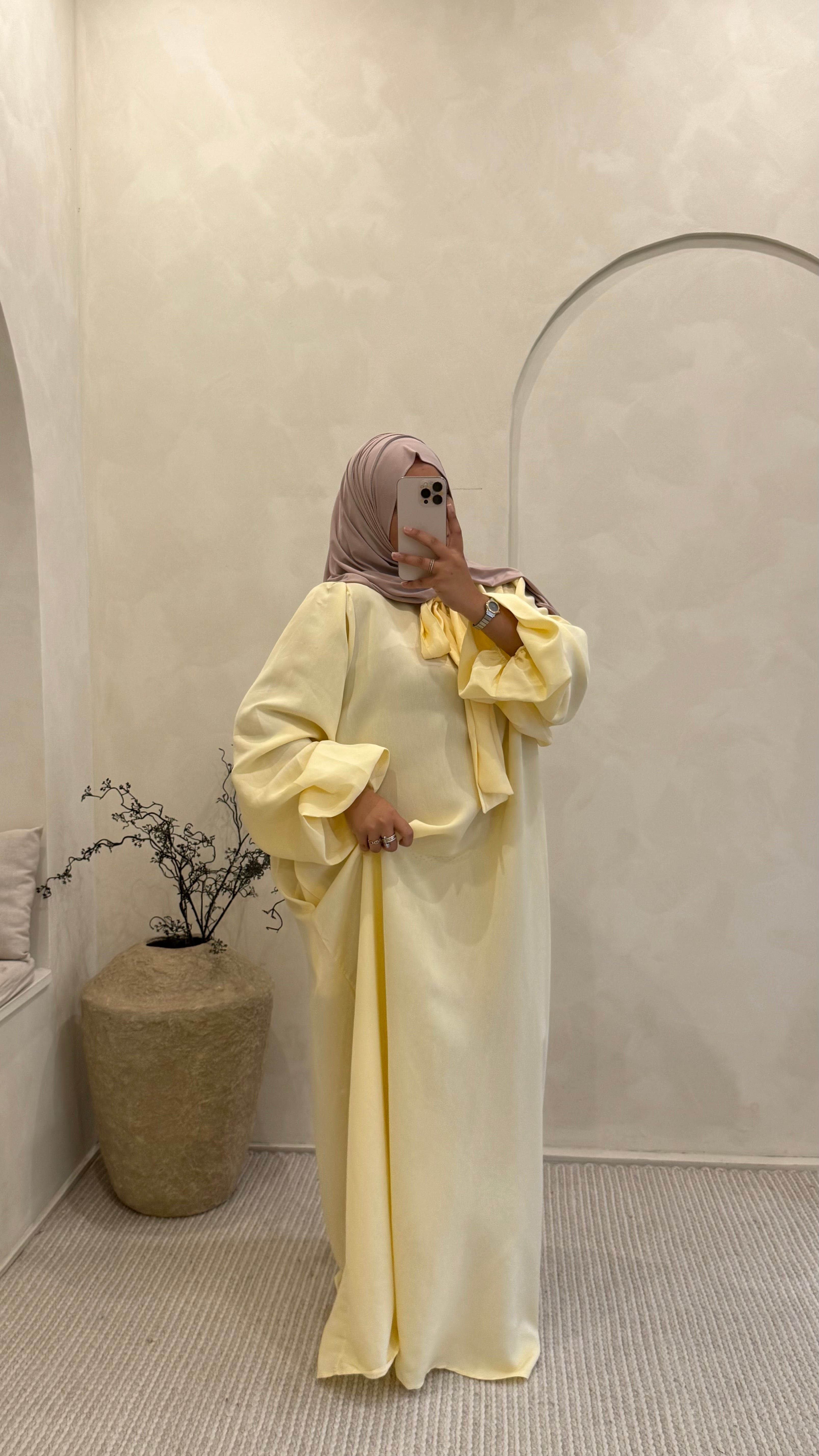 Abaya Dana Jaune beurre
