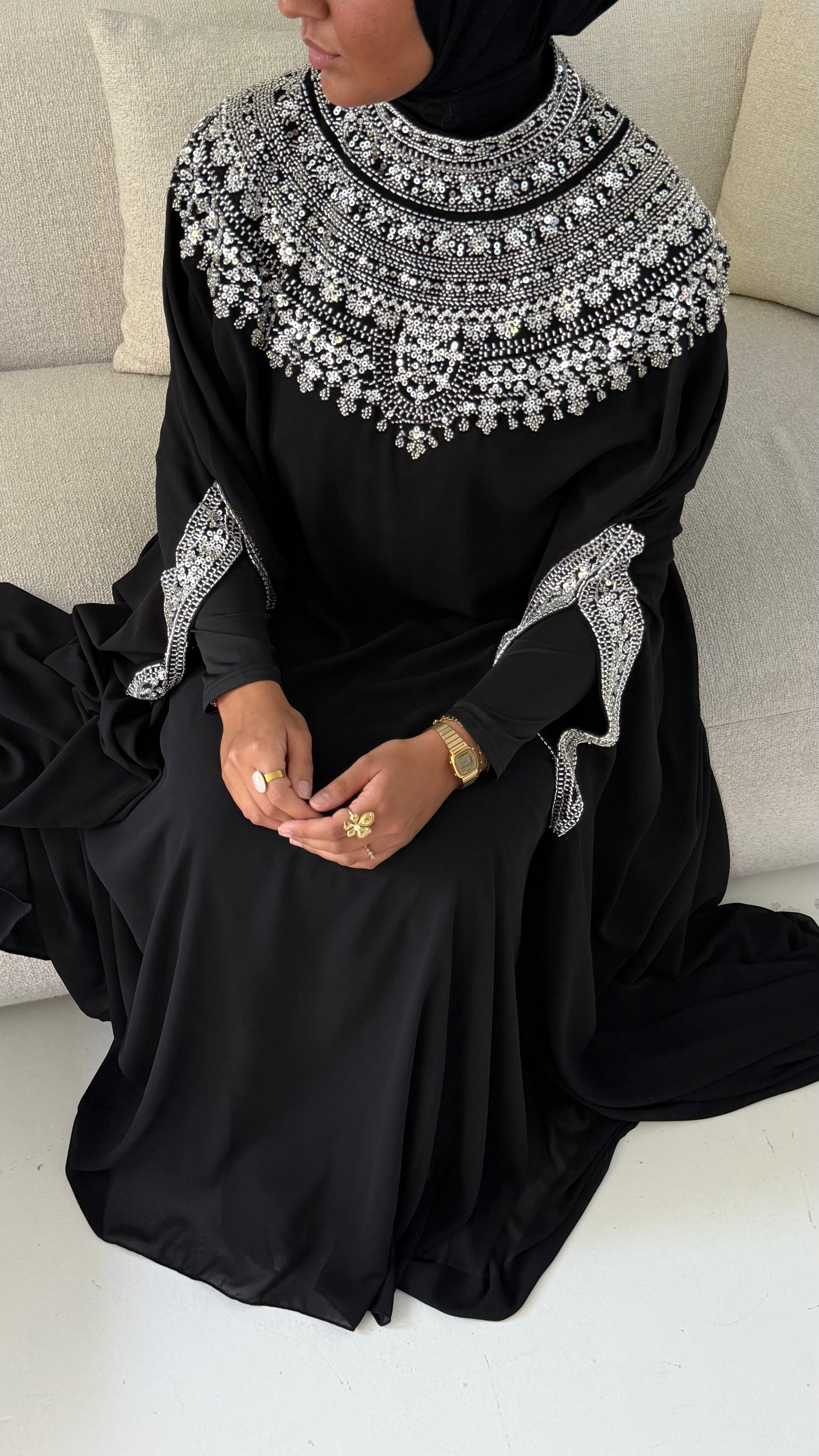 Abaya Qamar Black