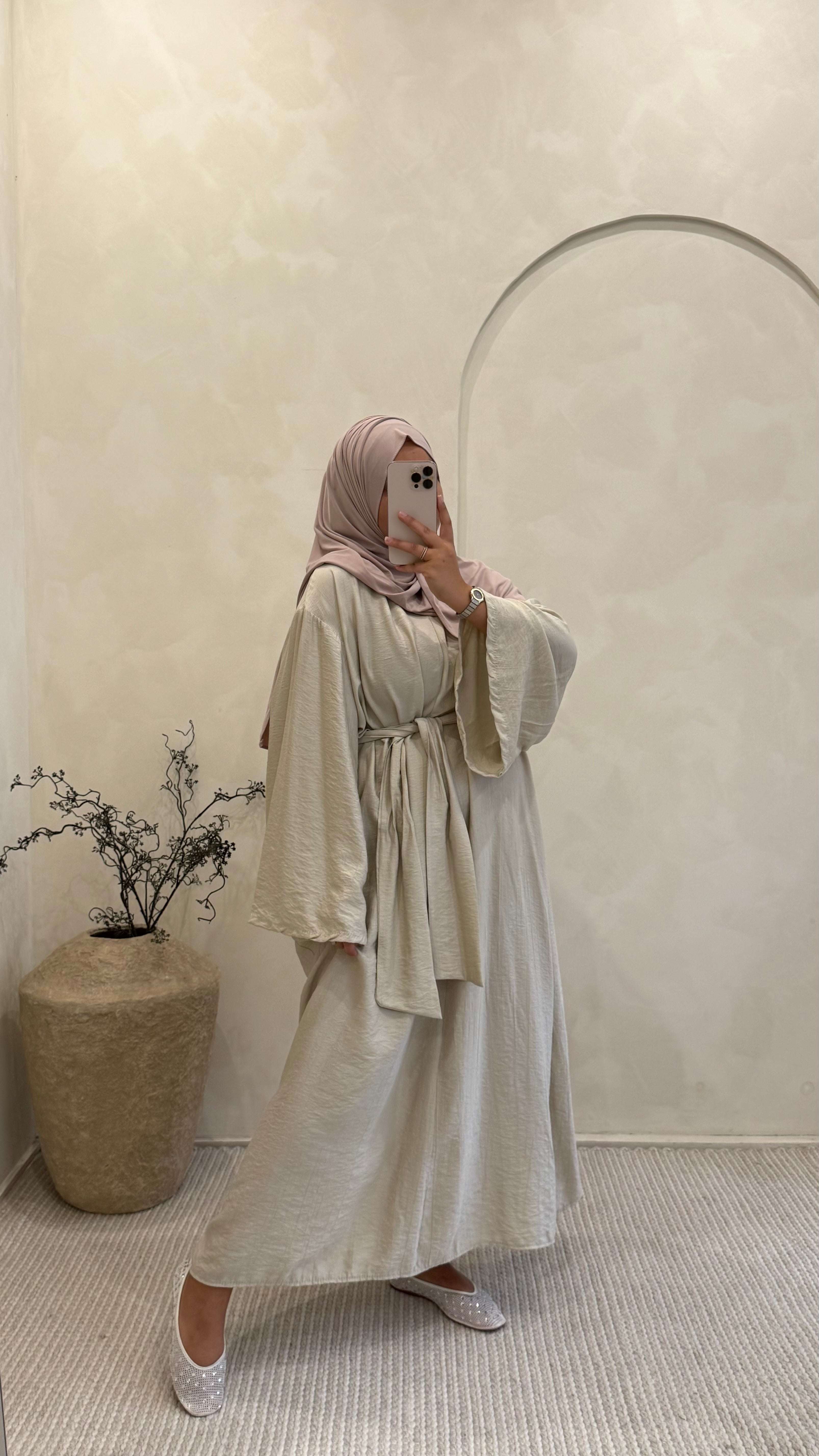 Abaya Ilham Beige