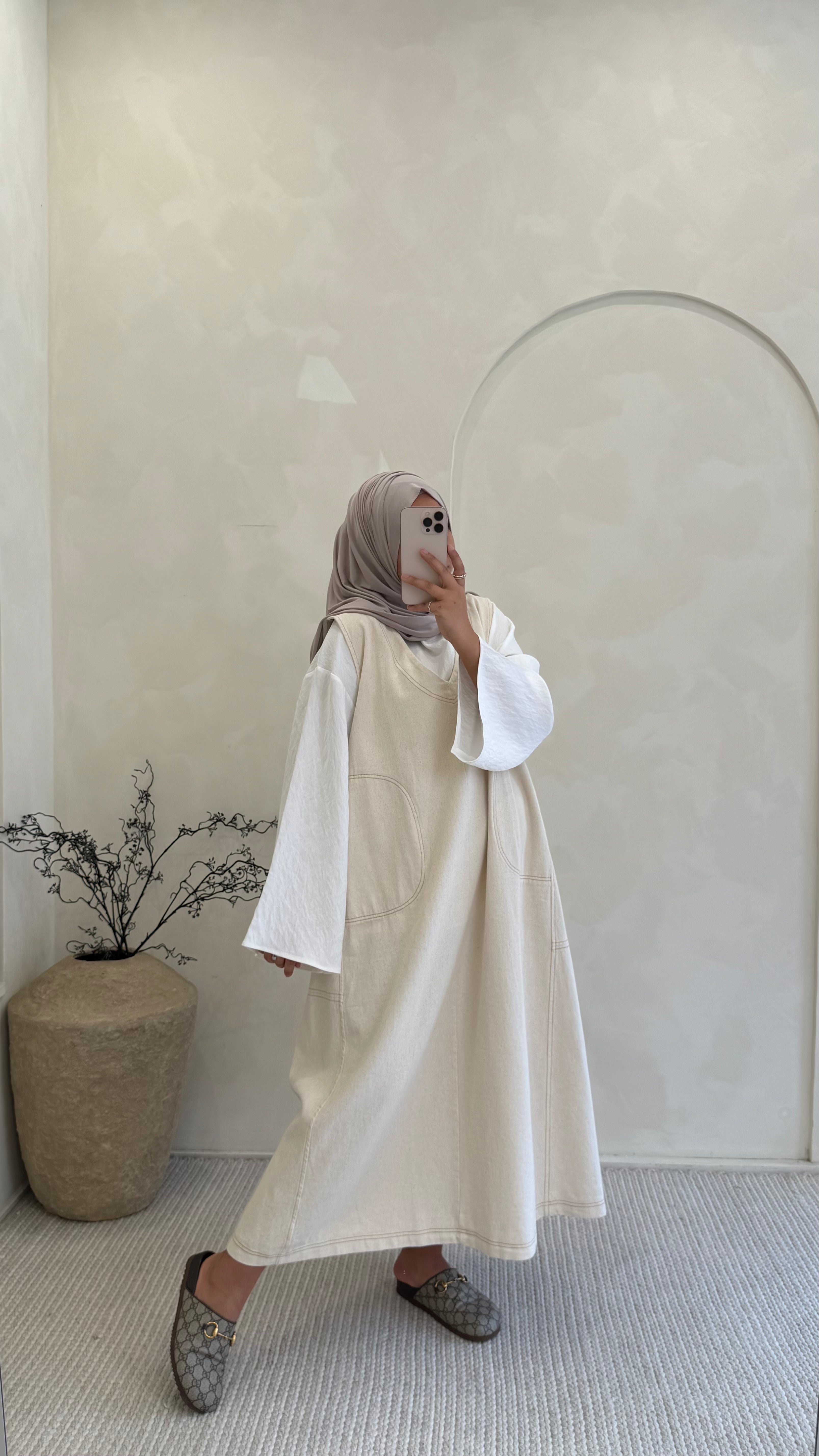 Robe ambre Beige