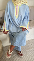 Blouse beldi Laymūn Pêche PRÉCOMMANDE (Copie)