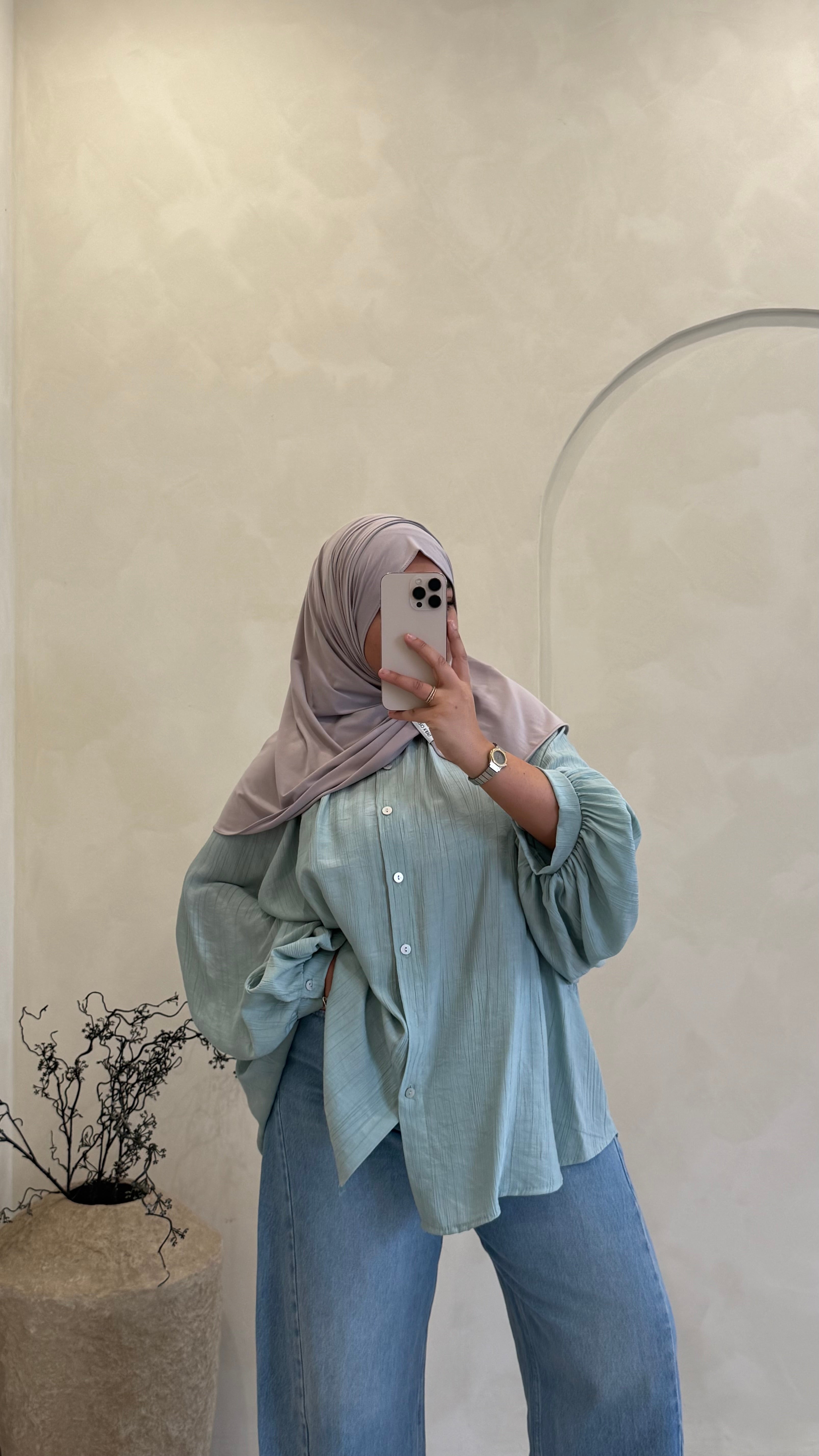 Chemise Lana vert eau
