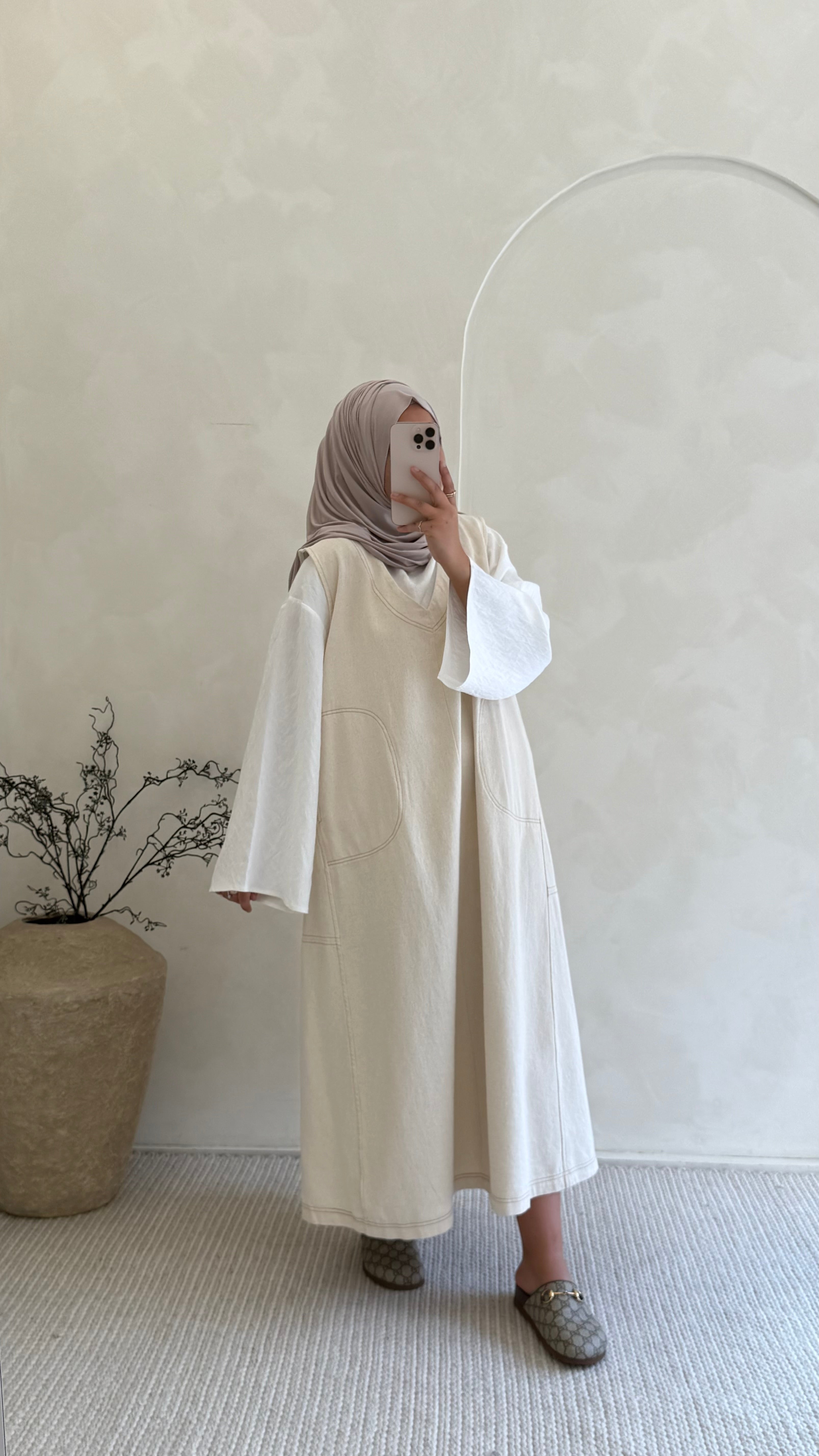 Robe ambre Beige