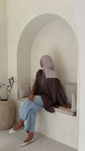 Blouse beldi Marron glacé