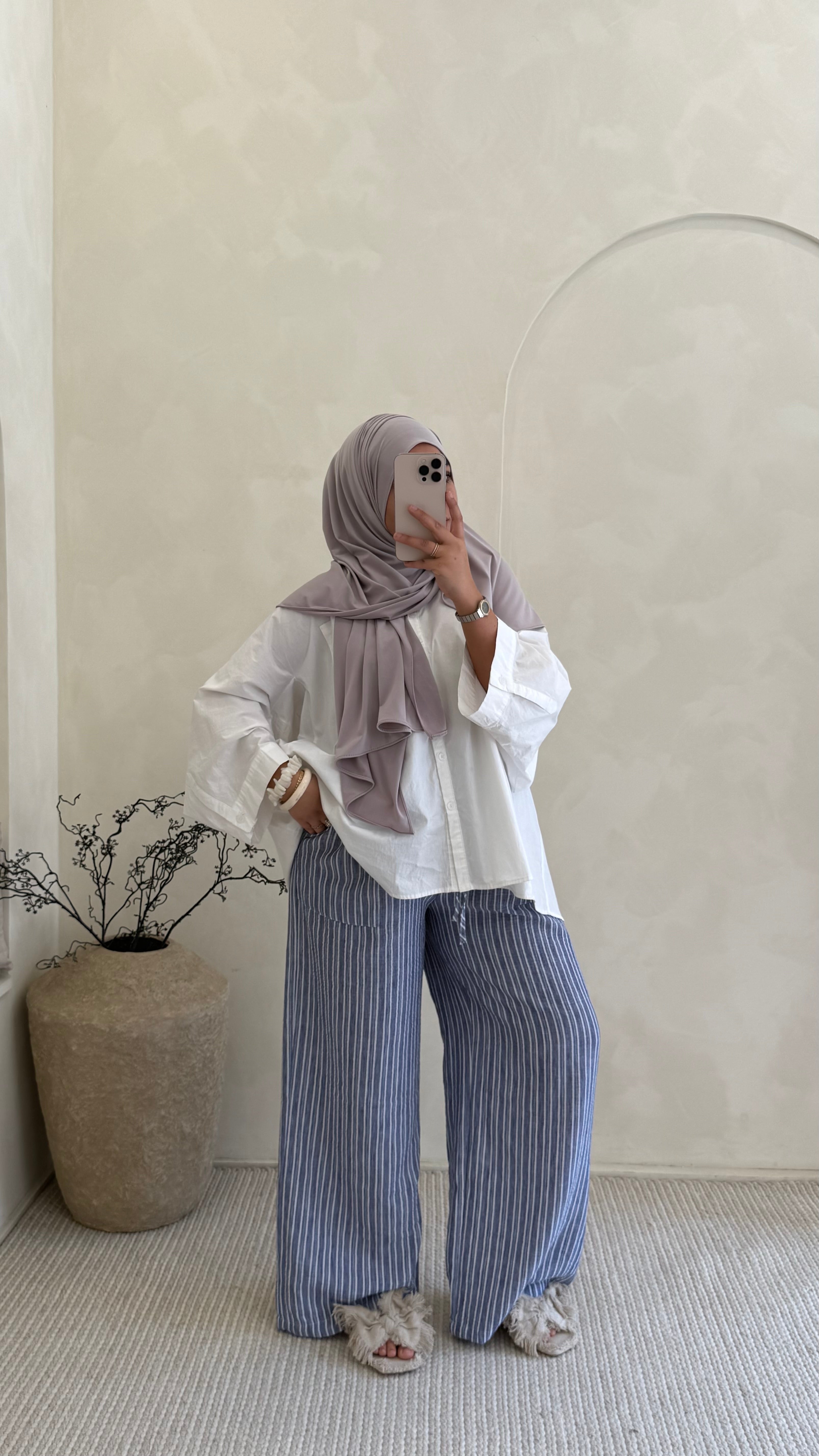 Pantalon Vichy Bleu