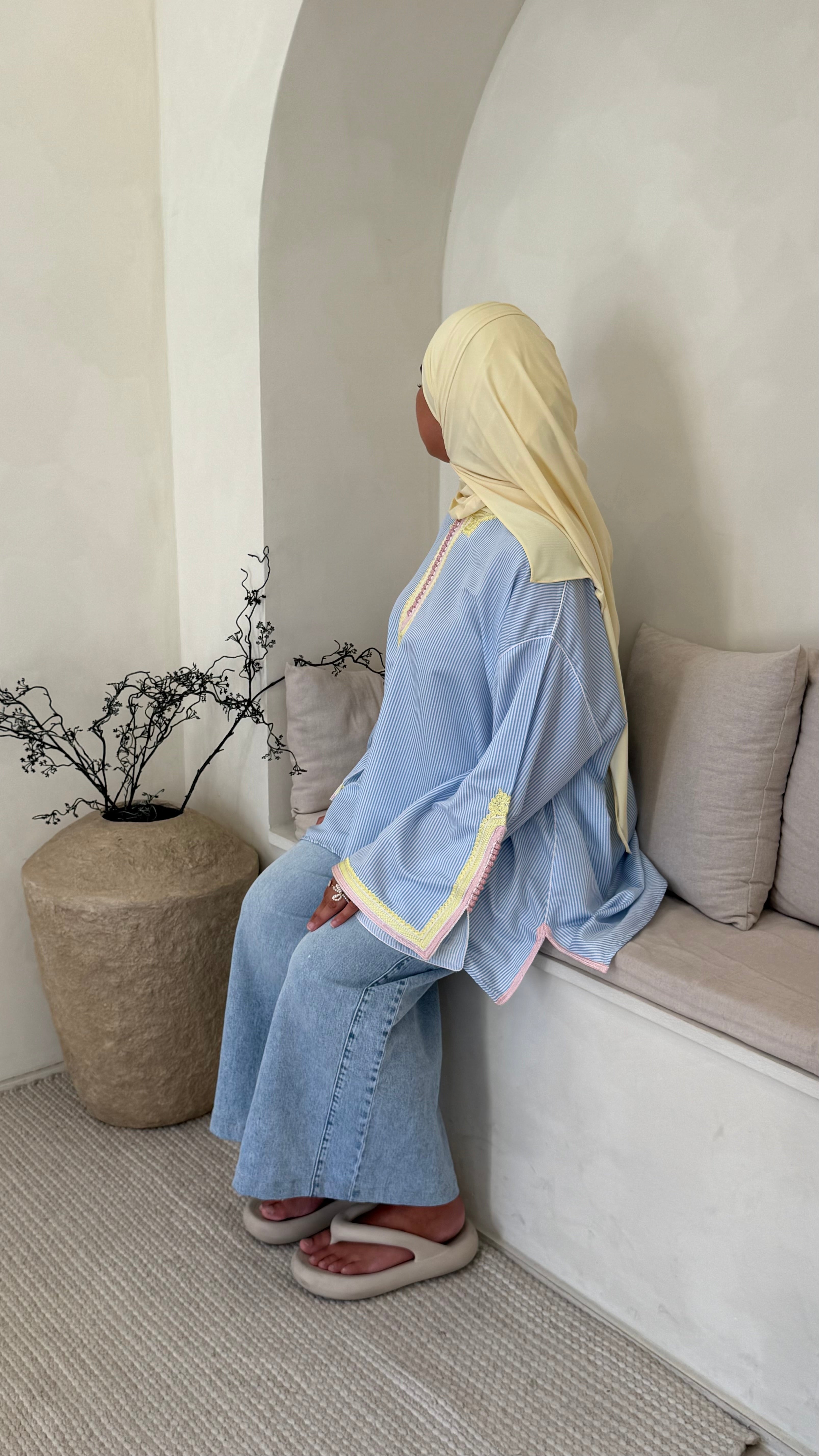 Blouse beldi Laymūn Pêche PRÉCOMMANDE (Copie)