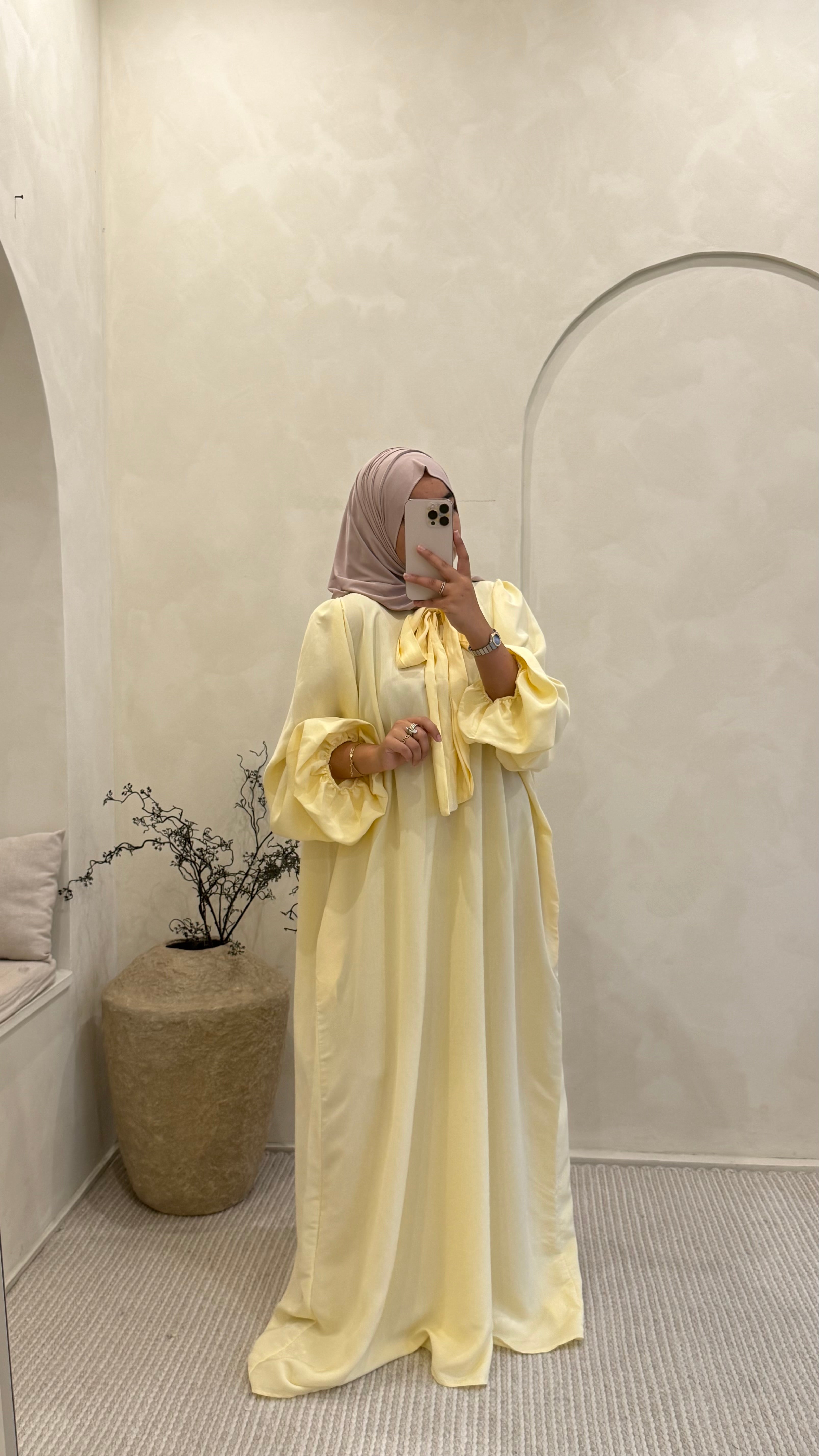 Abaya Dana Jaune beurre