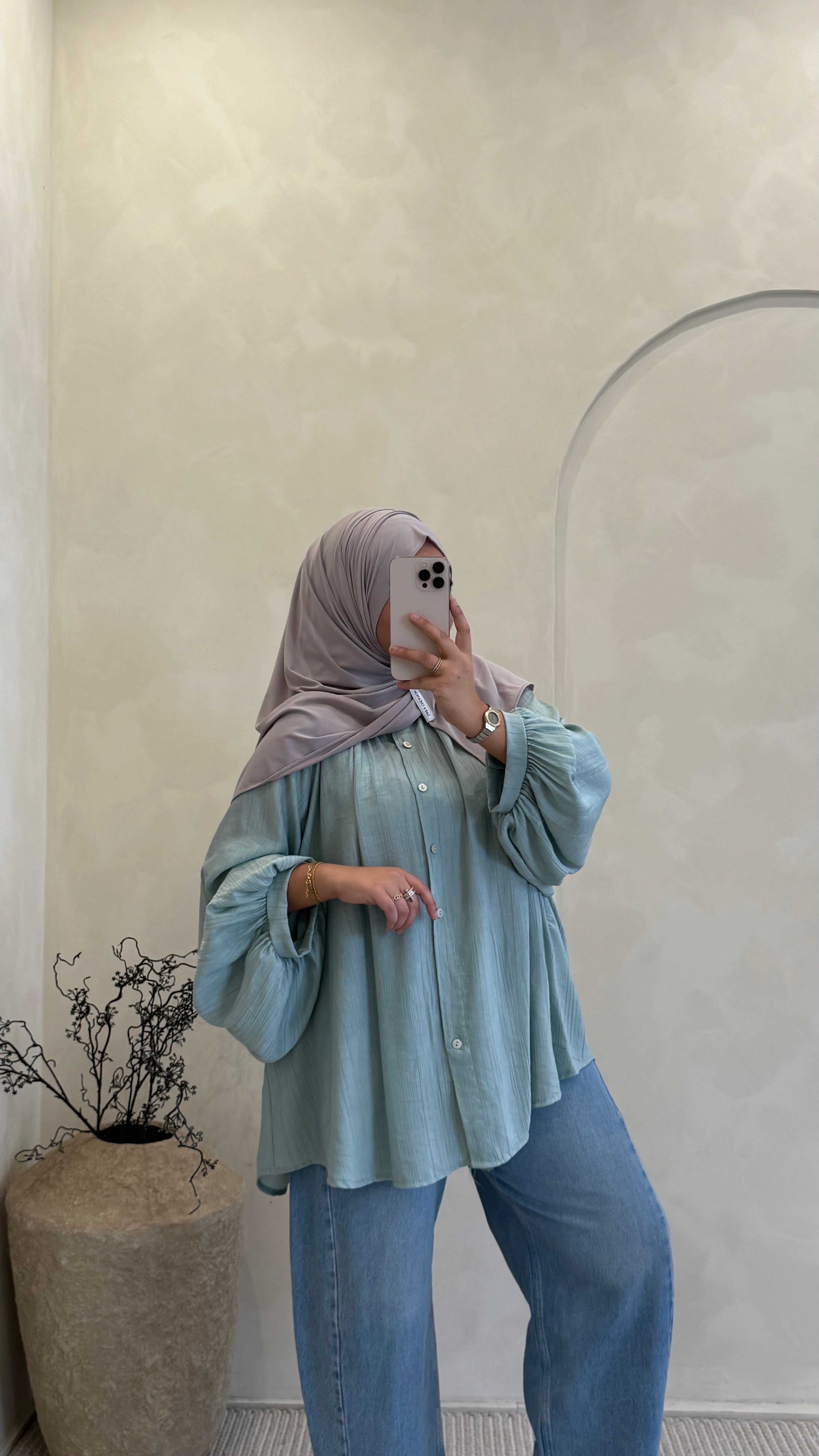 Chemise Lana vert eau