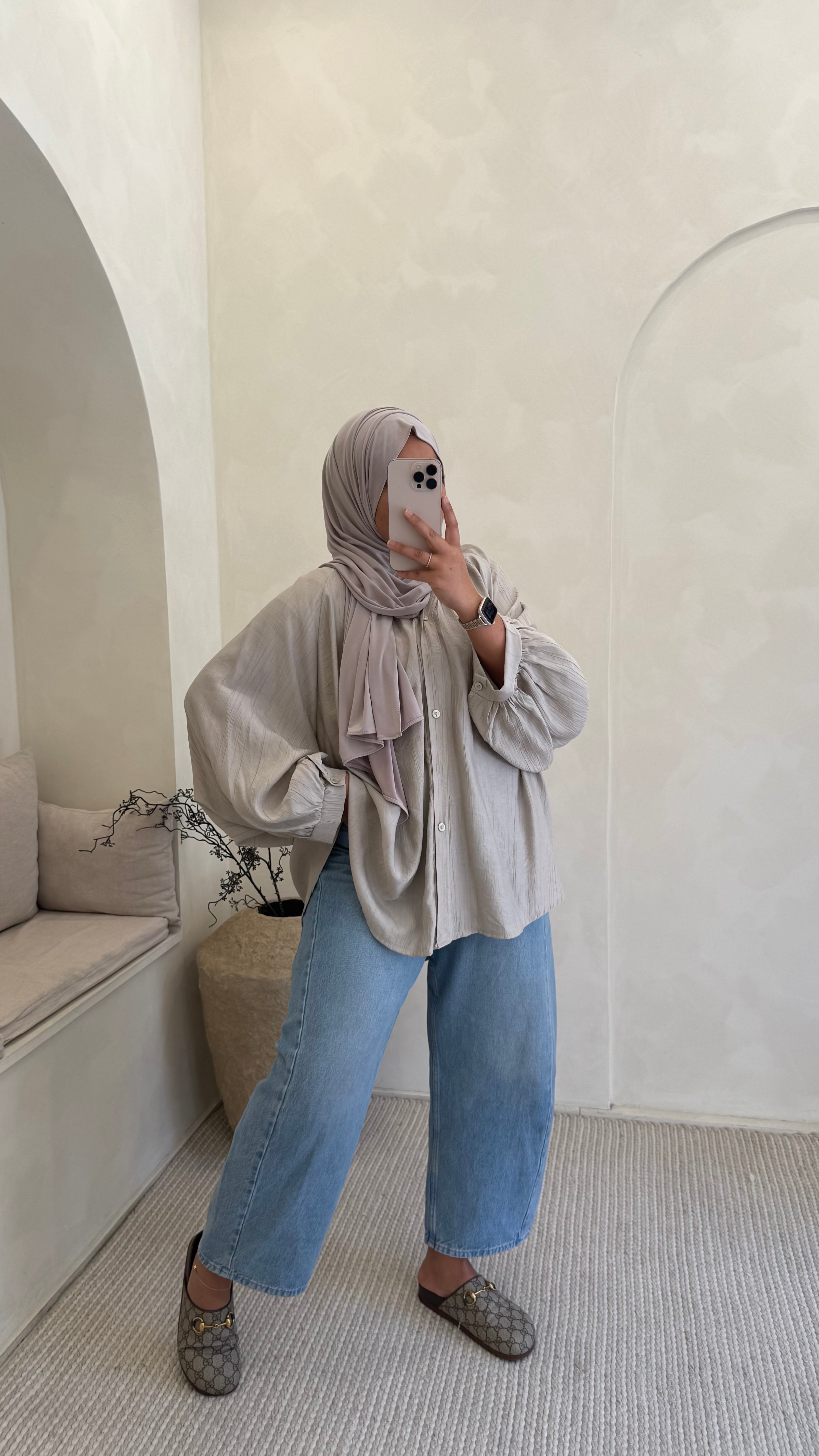 Chemise Lana Greige
