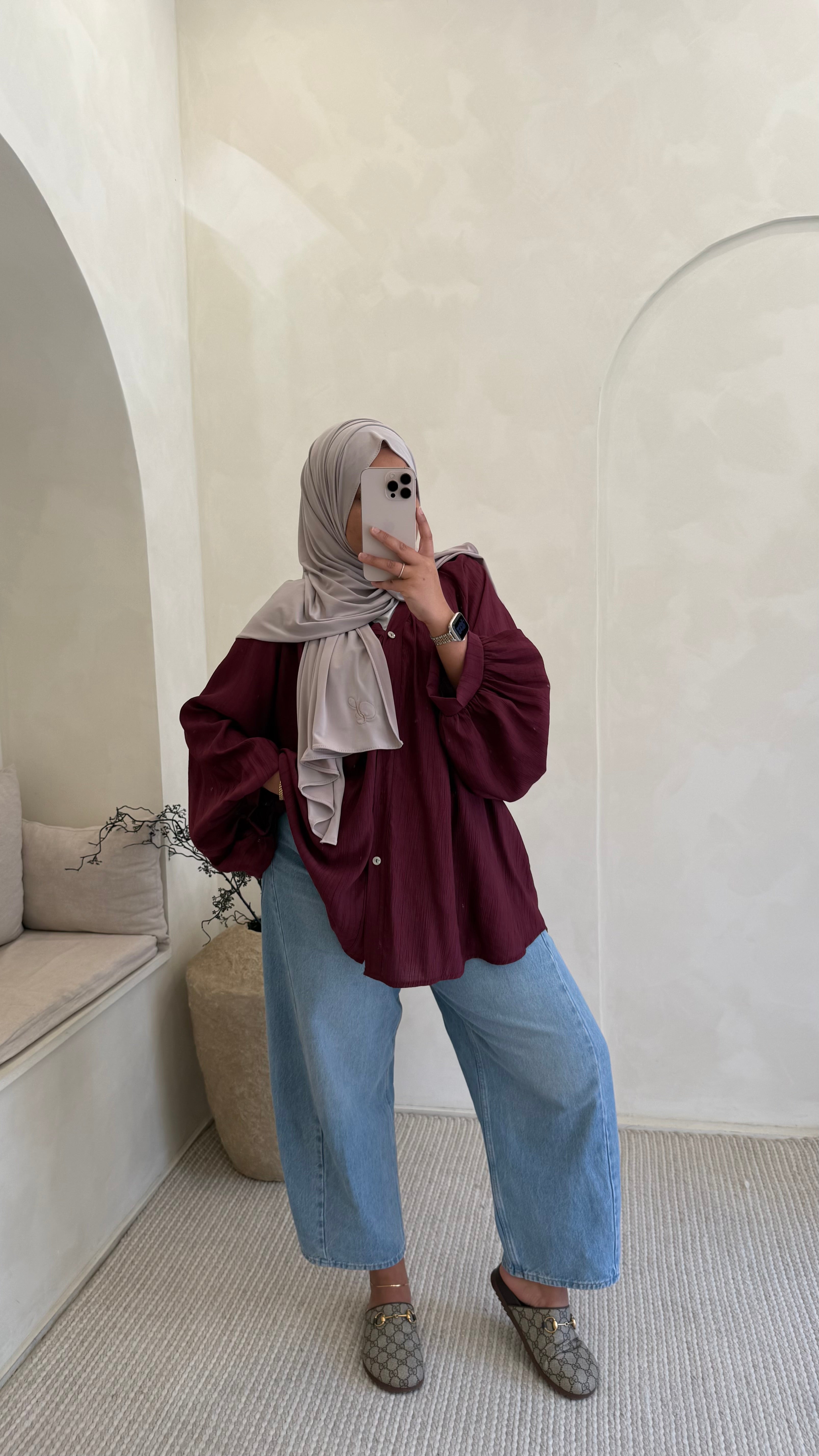 Chemise Lana Bordeaux