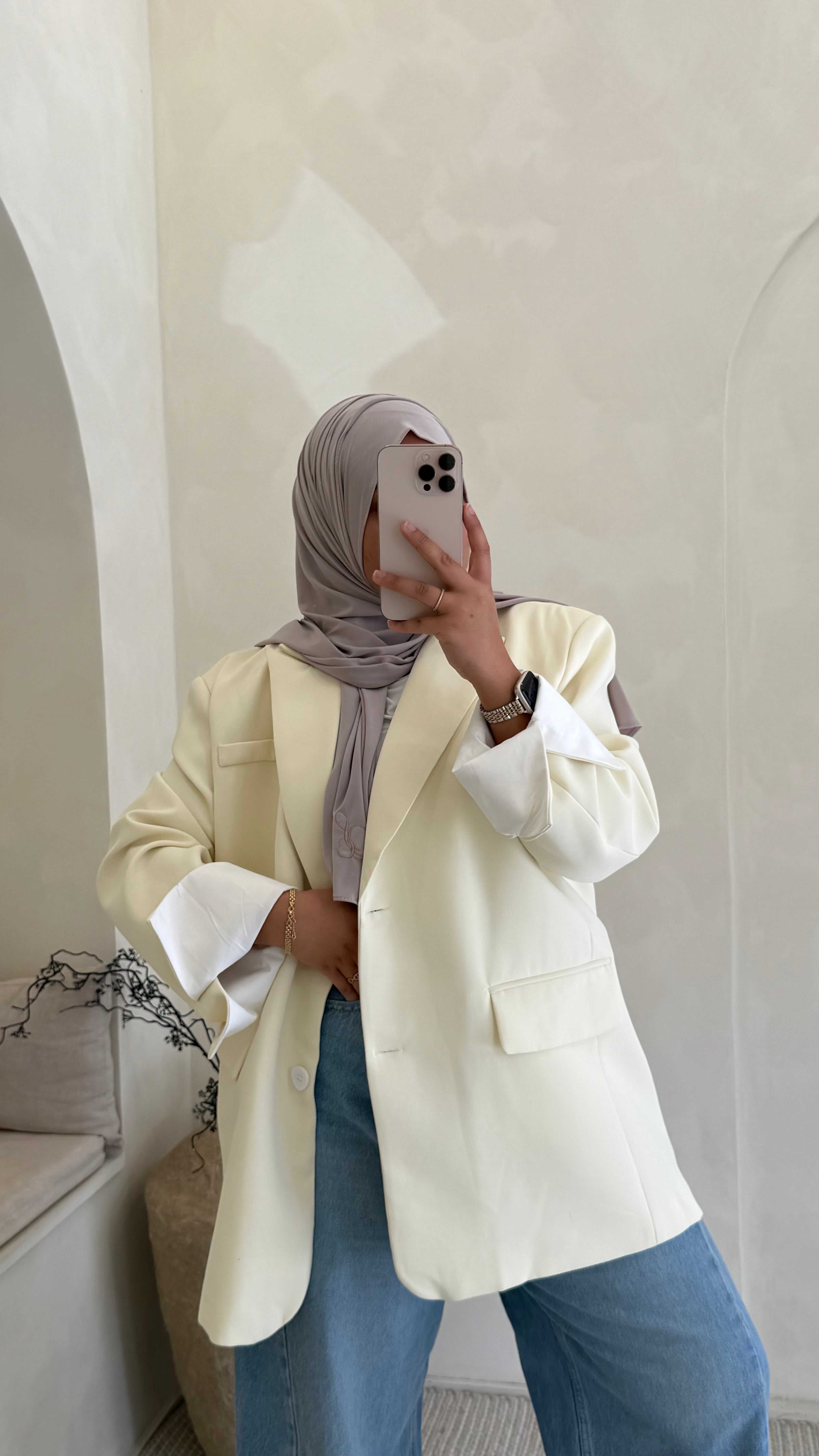Blazer jaune oversize
